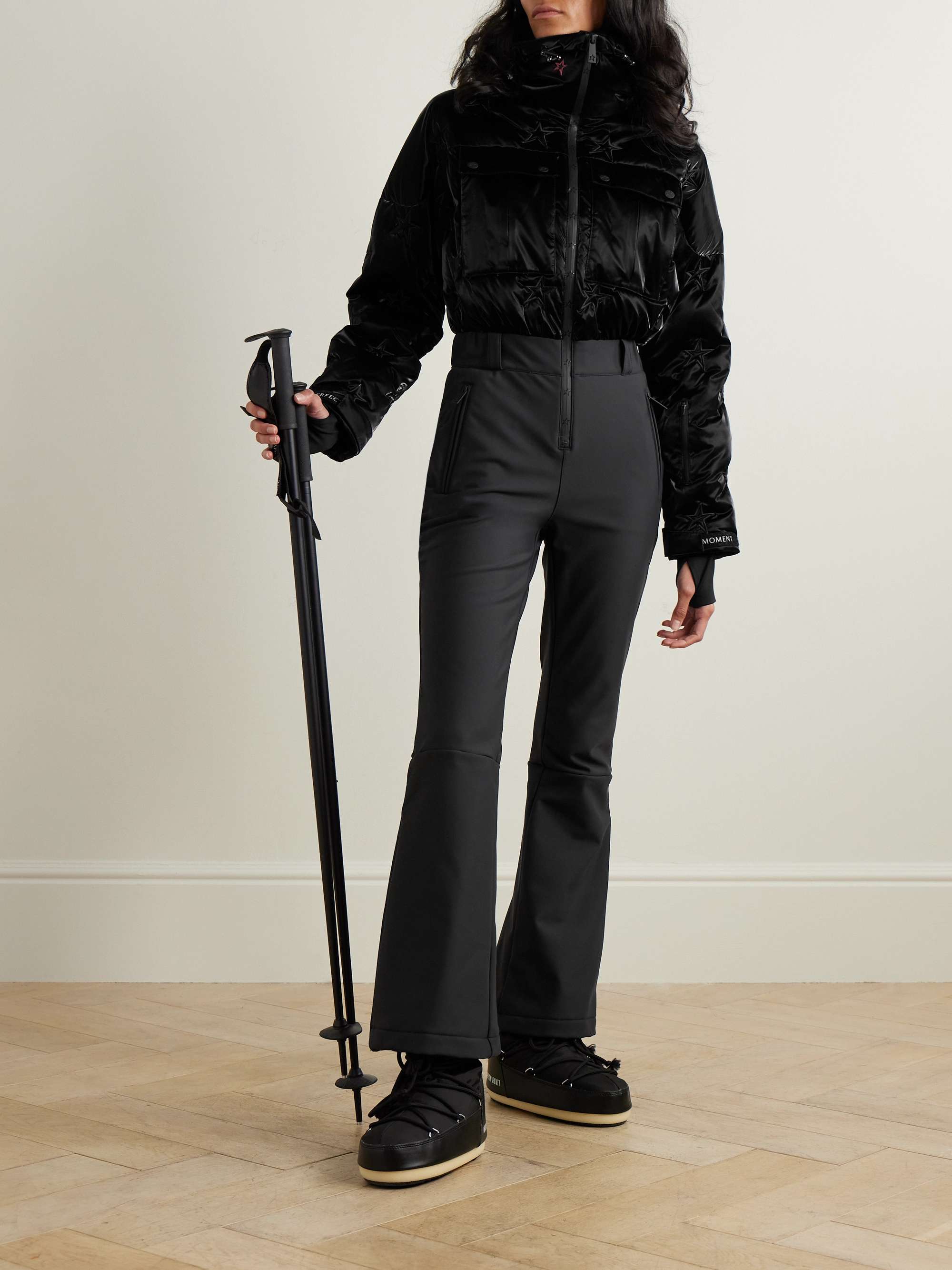Helen embroidered quilted down ski suit view