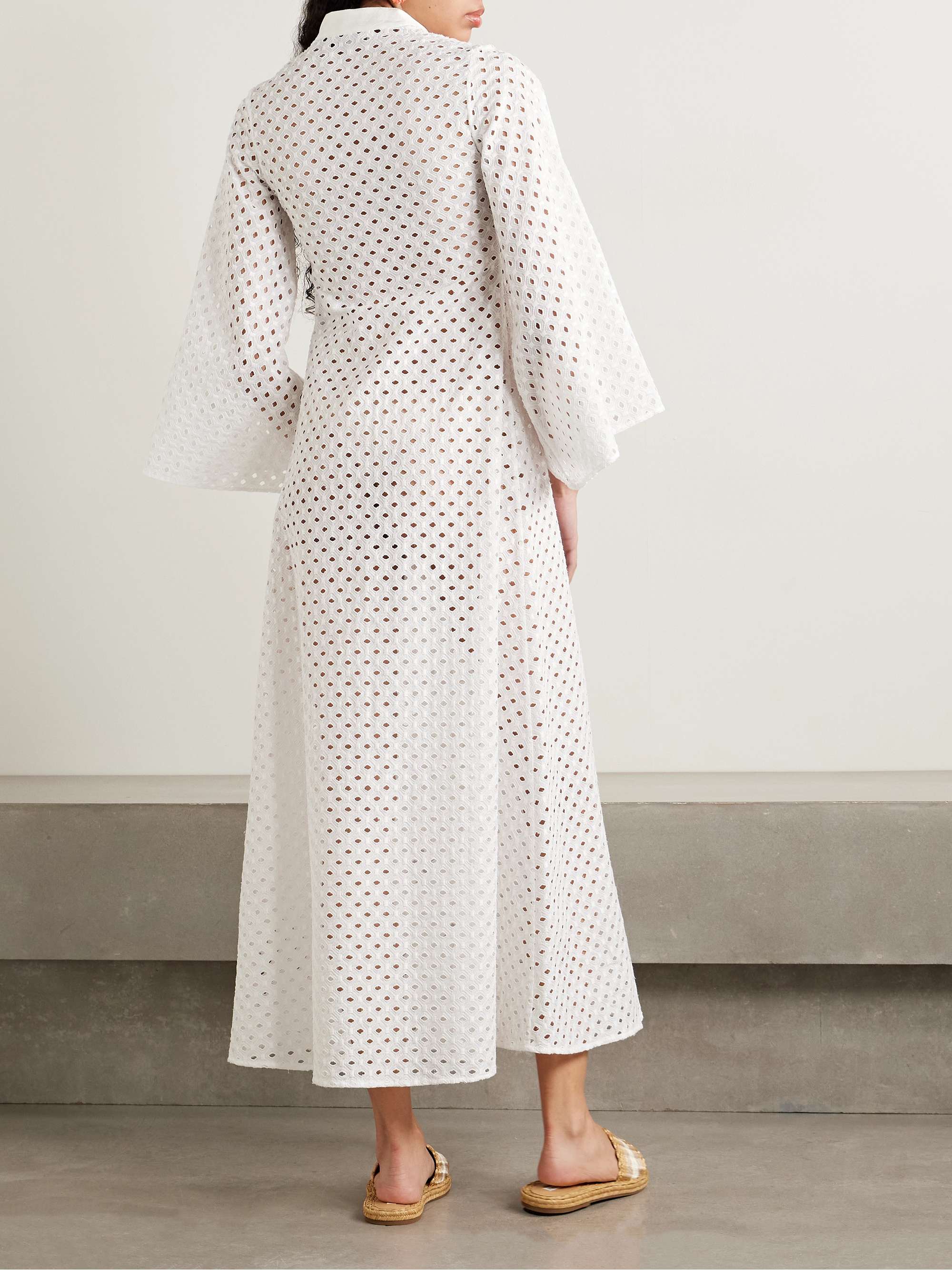 Jane broderie anglaise cotton midi dress view