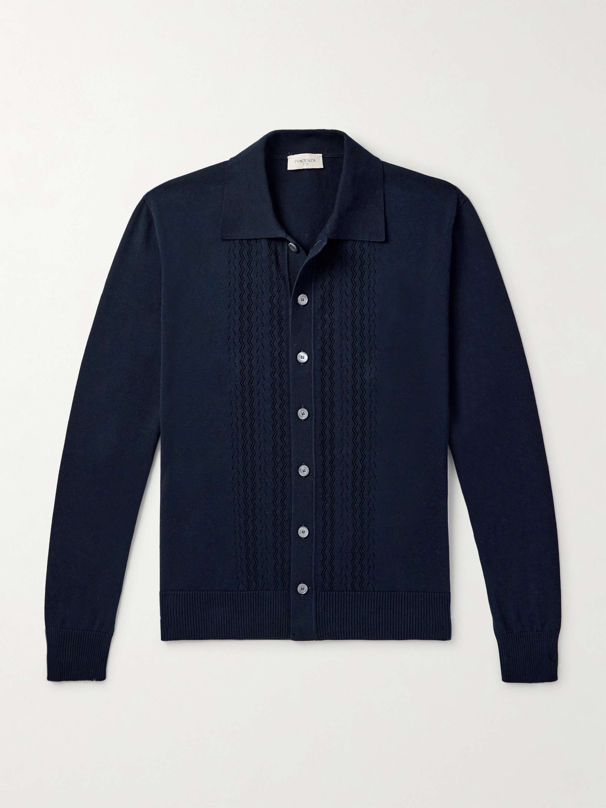 Pointelle-Knit Cotton Shirt hero visual