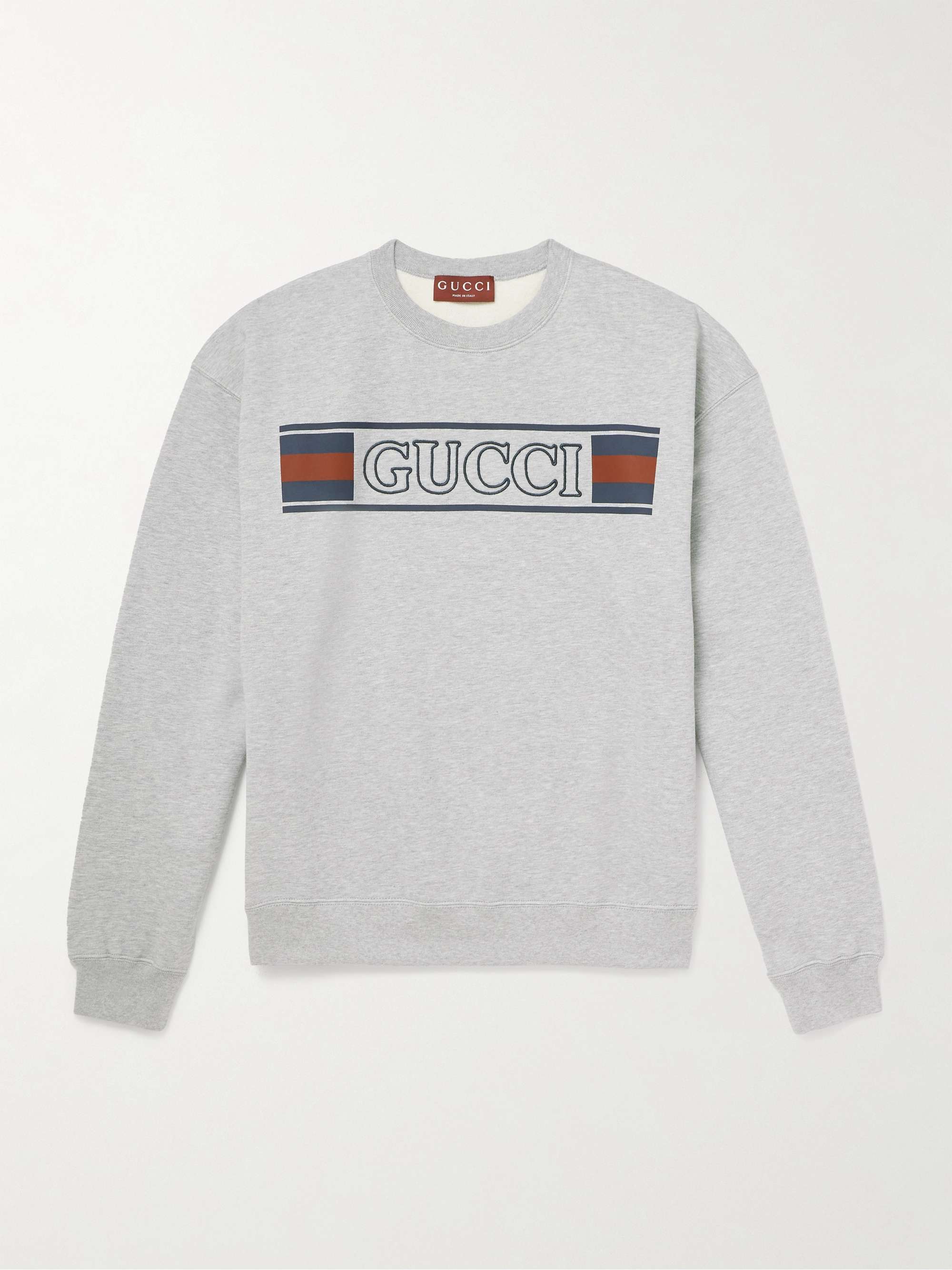 Logo-Embroidered Printed Cotton-Jersey Sweatshirt hero visual