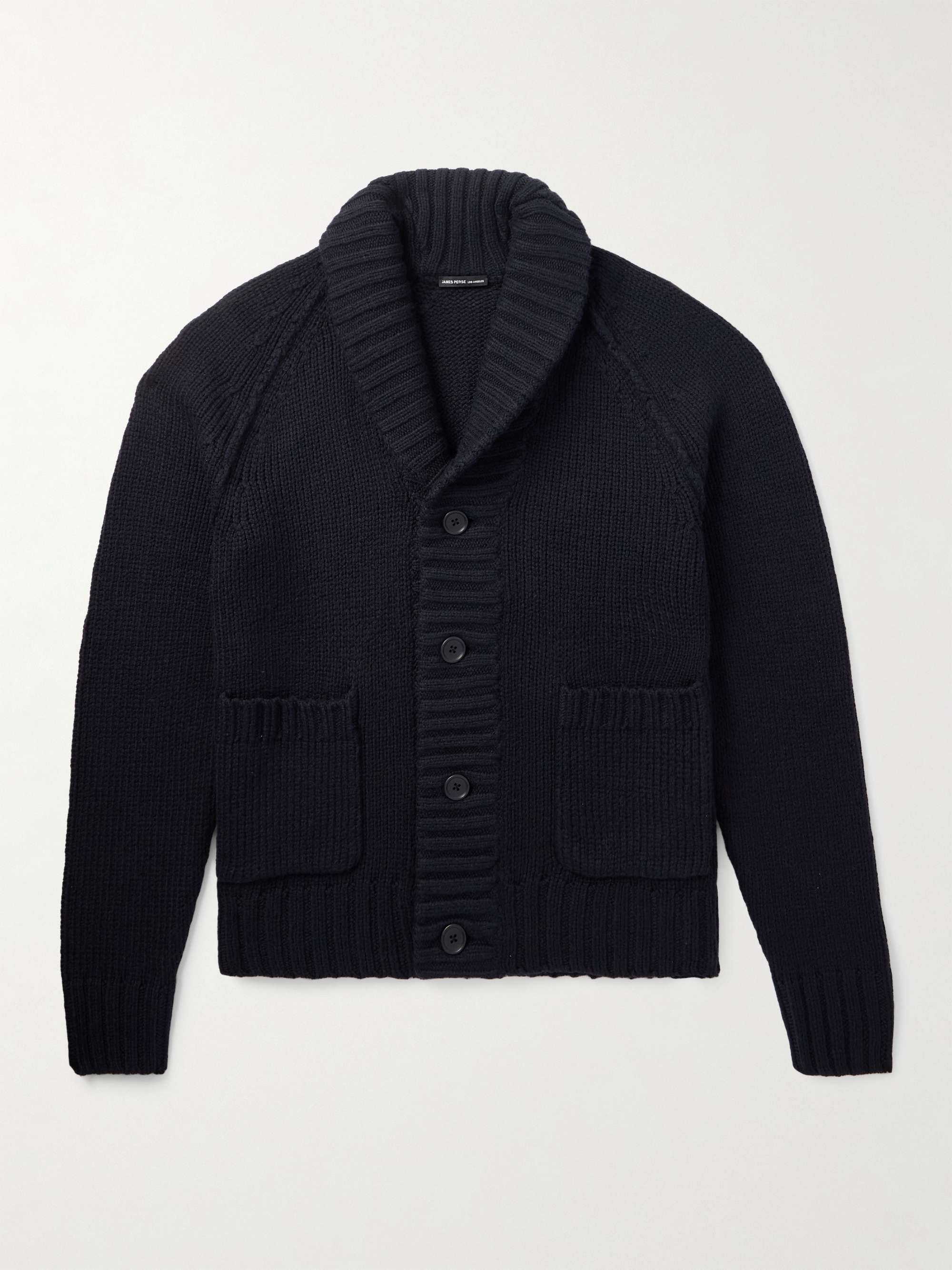 Shawl-Collar Cotton-Blend Cardigan hero visual