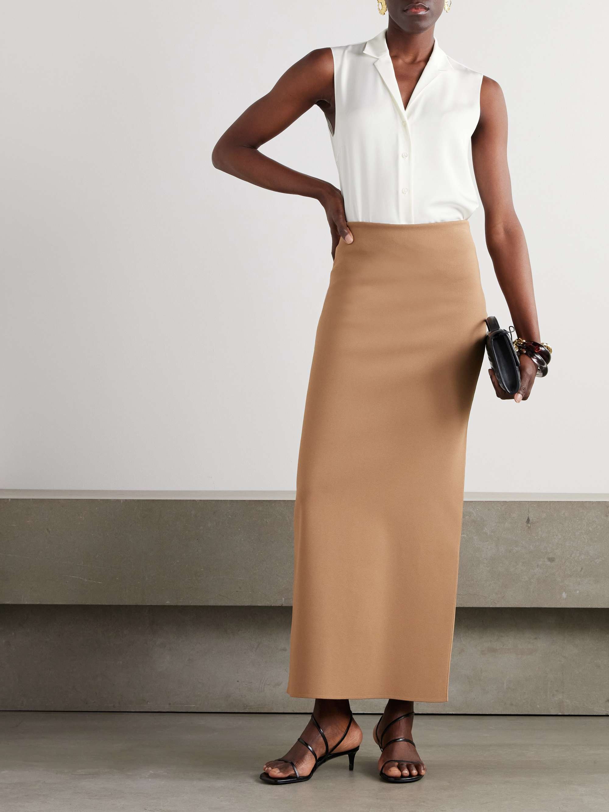 Silk-chiffon shirt view