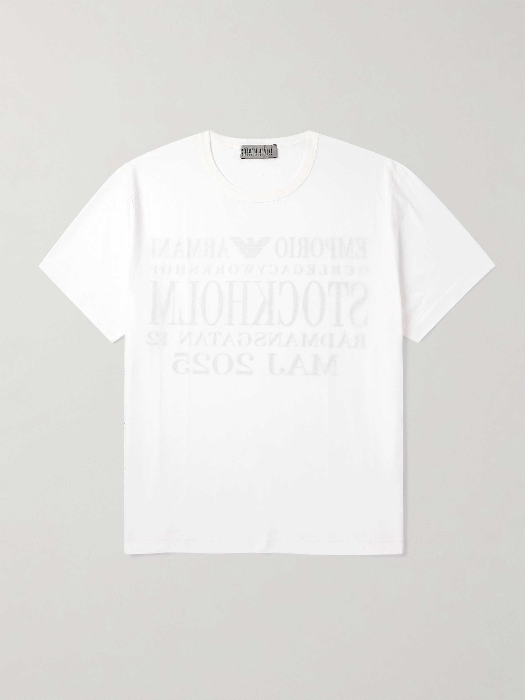 + Emporio Armani Logo-Print Cotton-Jersey T-Shirt hero visual