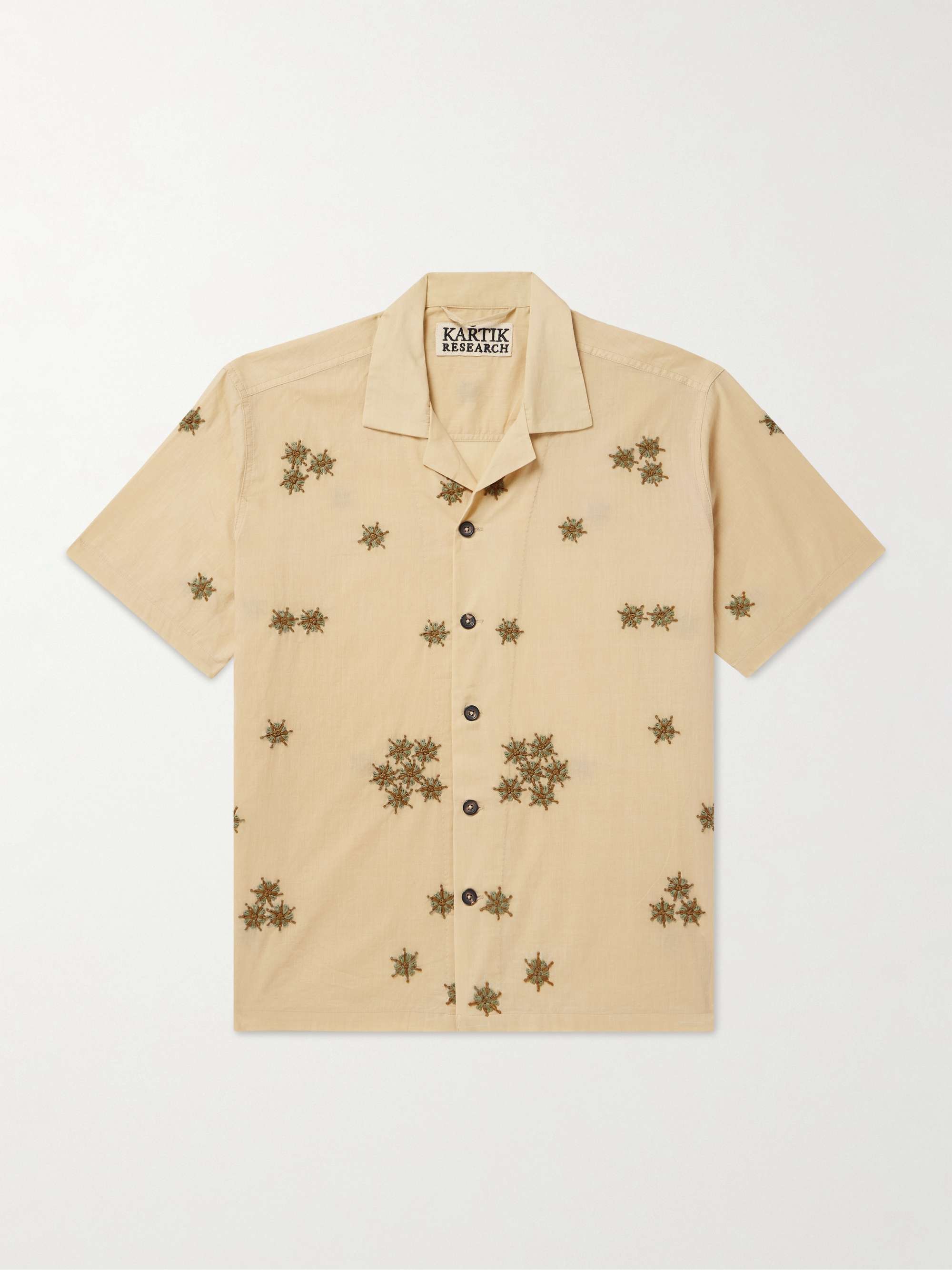 Camp-Collar Embroidered Cotton Shirt hero visual