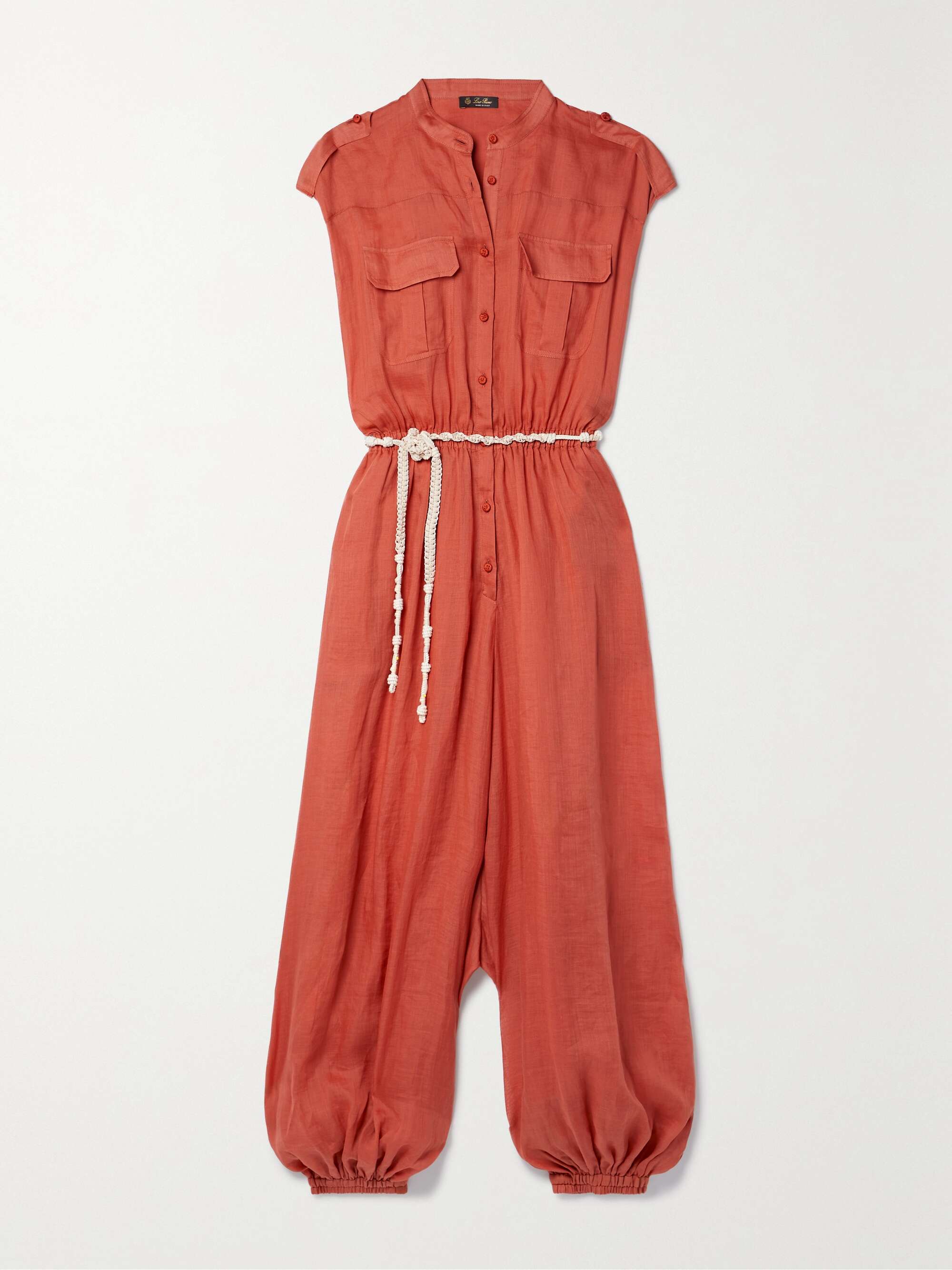 Belted ramie jumpsuit hero visual