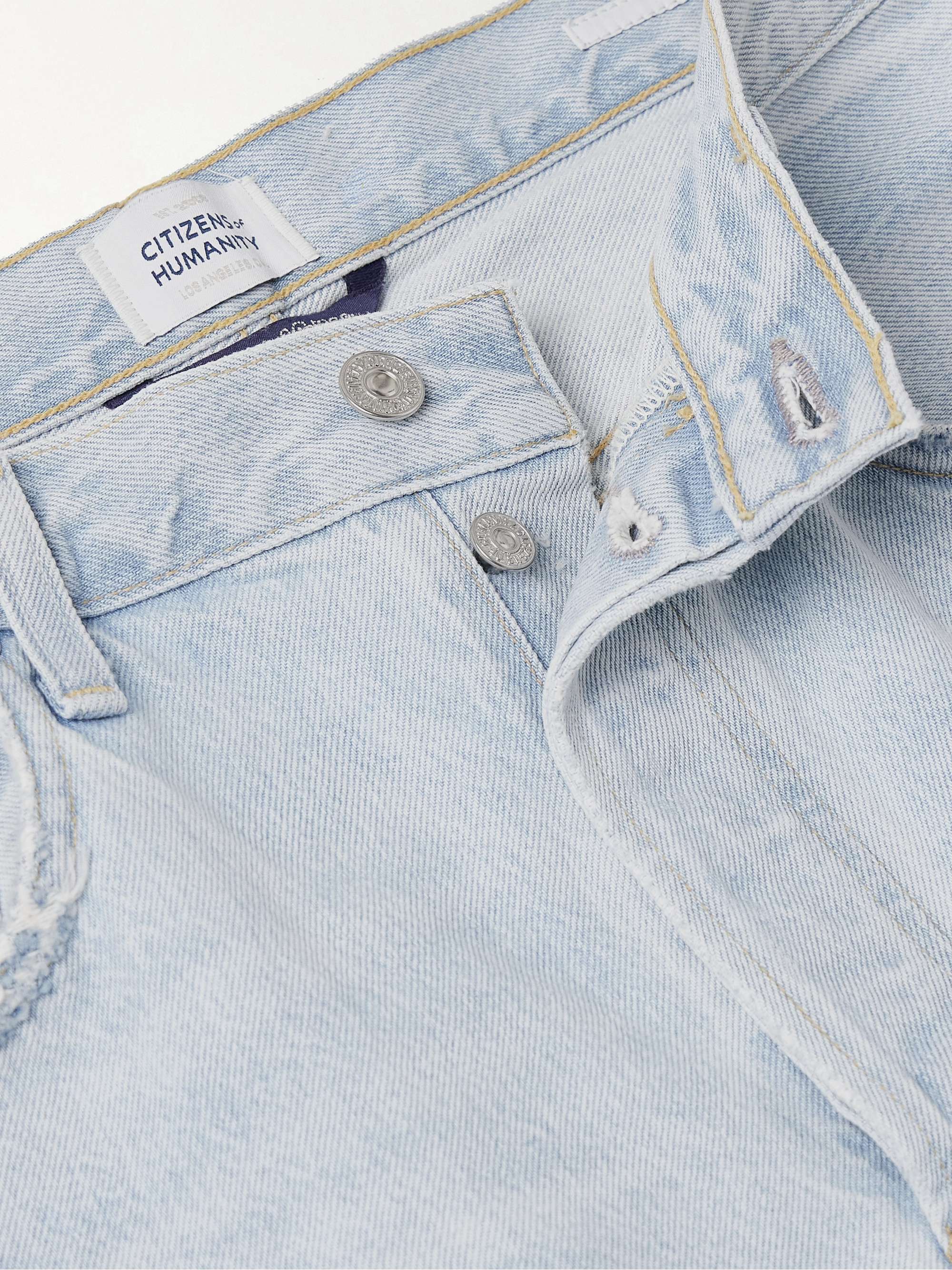 Ayla cropped frayed high-rise wide-leg jeans view
