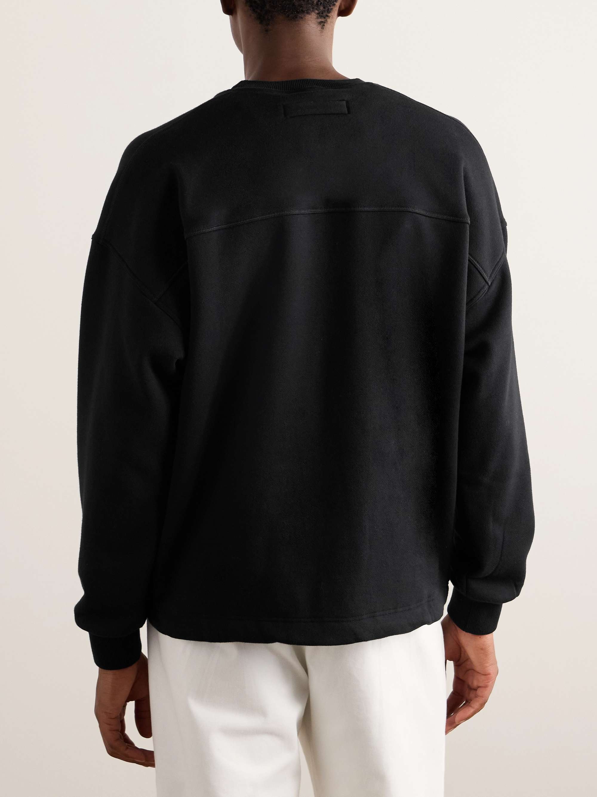 Logo-Embroidered Cotton-Blend Jersey Sweatshirt view