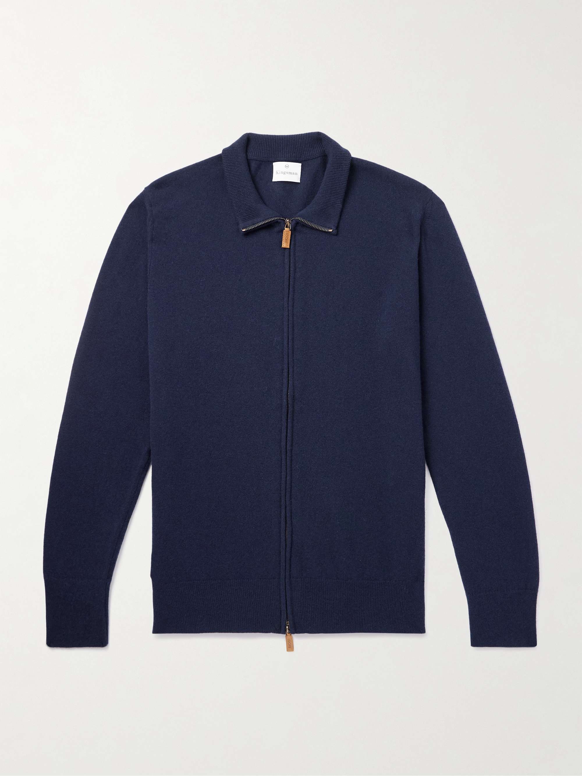 + William Lockie Slim-Fit Merino Wool and Cashmere-Blend Zip-Up Cardigan hero visual