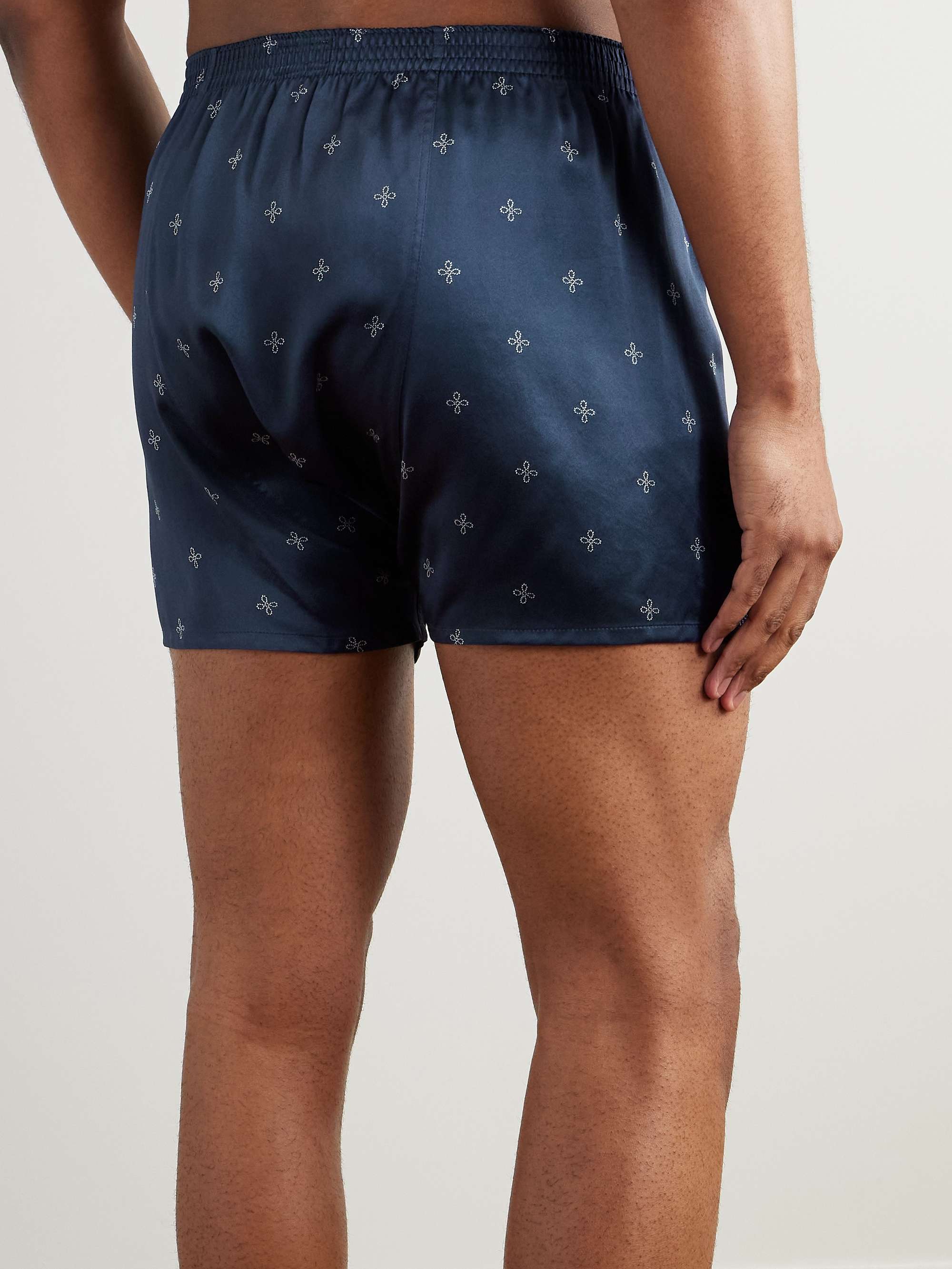 Brindisi Printed Silk-Satin Boxer Shorts view