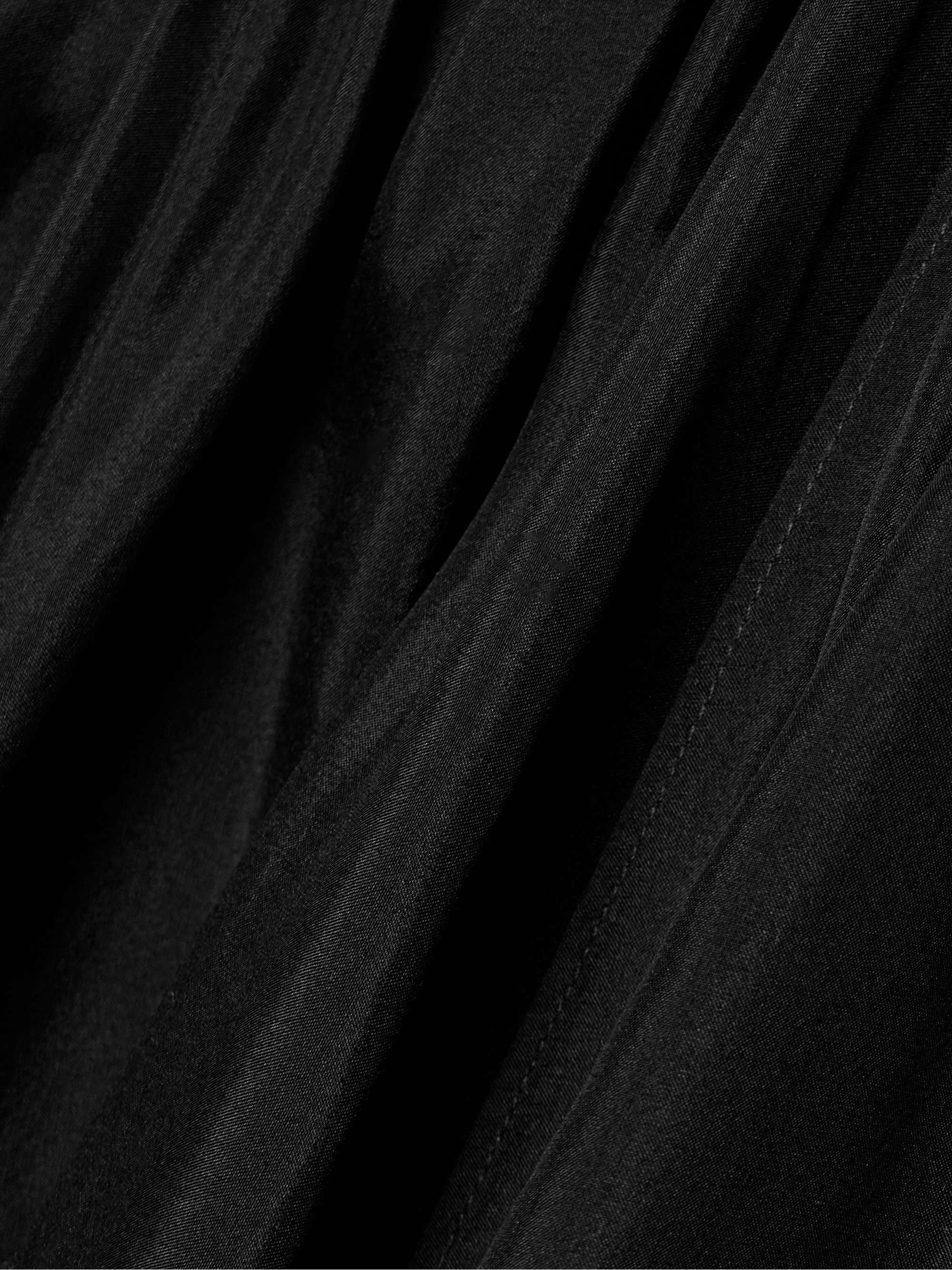 Rhiannon open-back draped organic silk halterneck maxi dress view