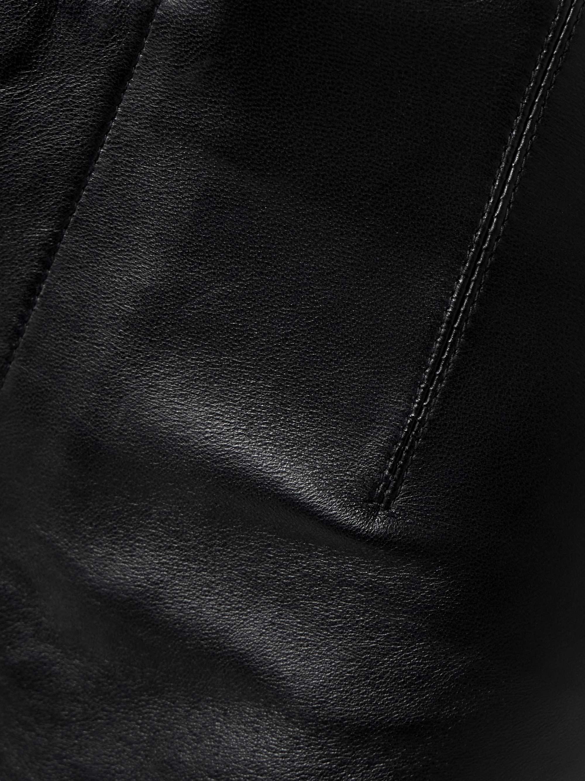 Ziggy darted leather straight-leg pants view