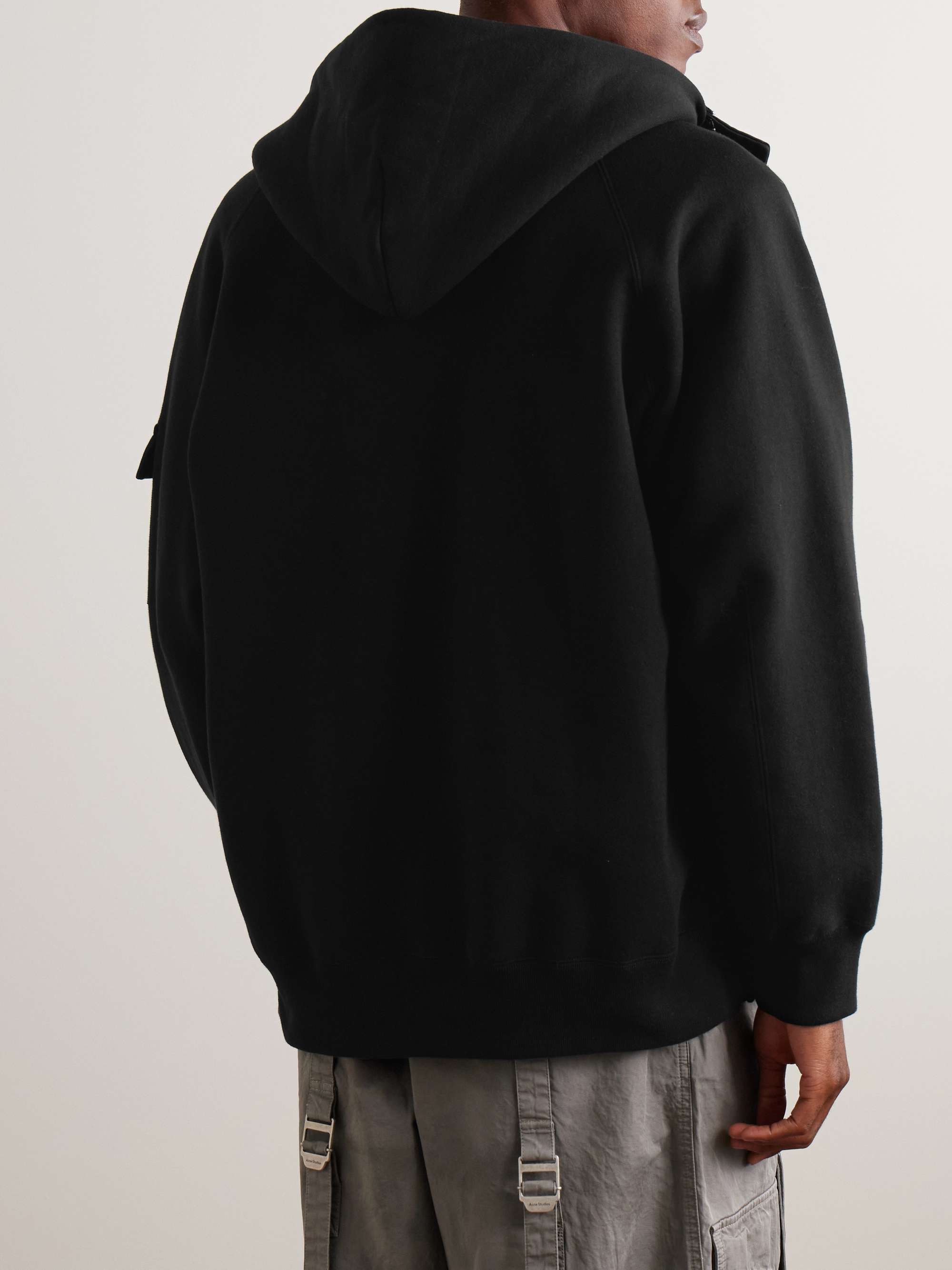 + Spiewak + Mark Gonzales Titan Cloth-Trimmed Appliquéd Cotton-Jersey Hoodie view