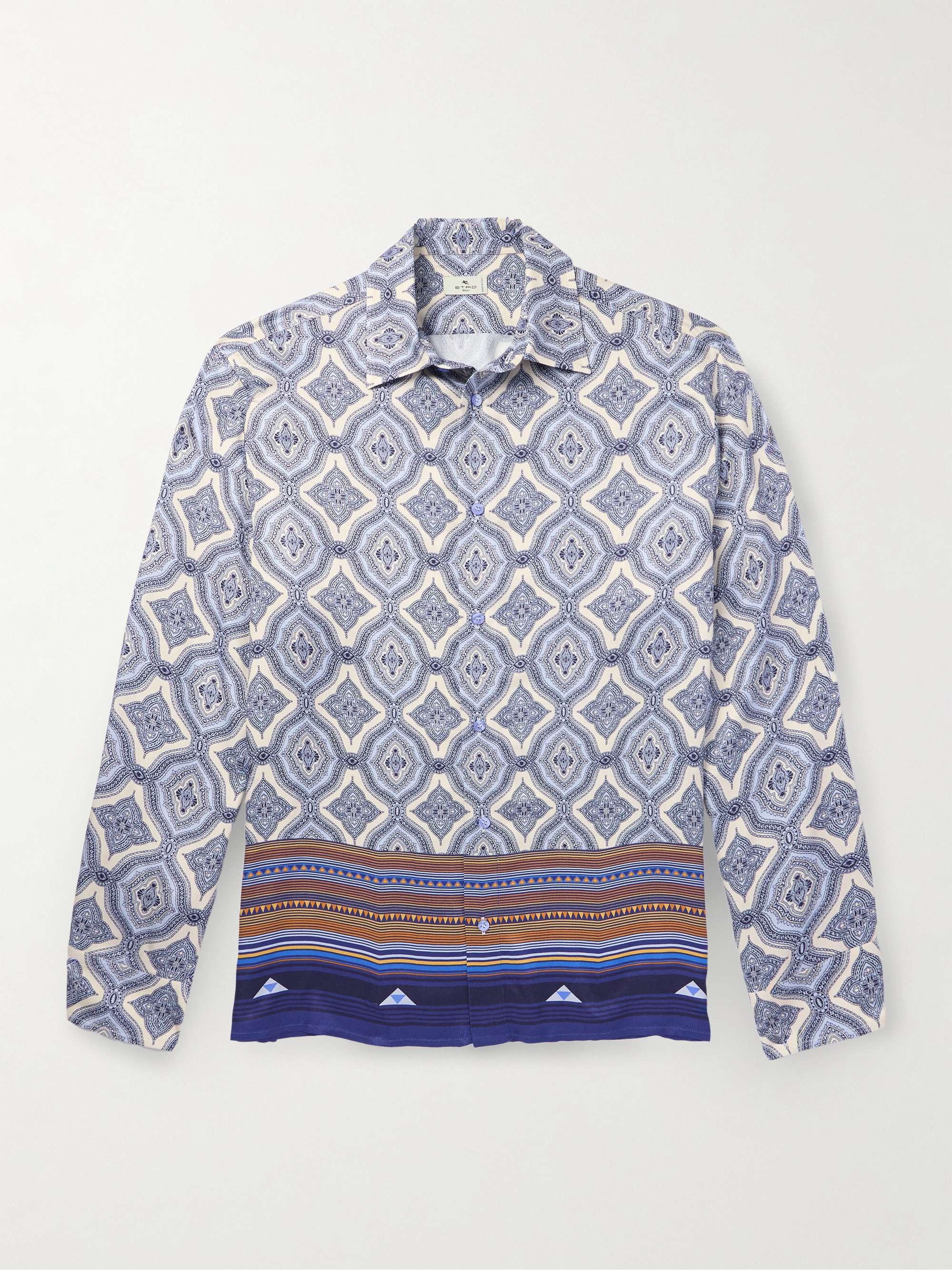 Paisley-Print Satin Shirt hero visual