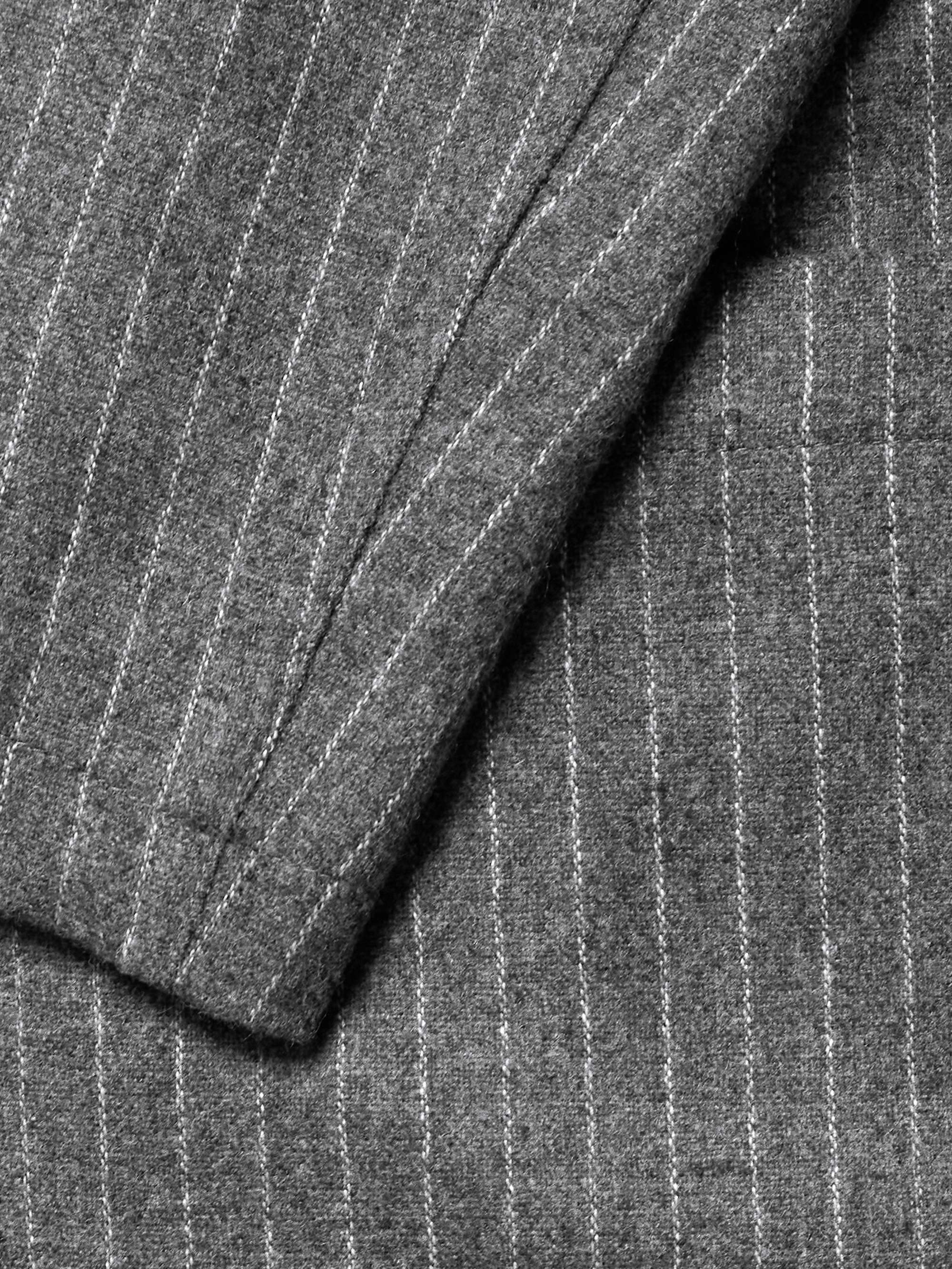 Jonny Unstructured Pinstriped Virgin Wool-Blend Suit Jacket view