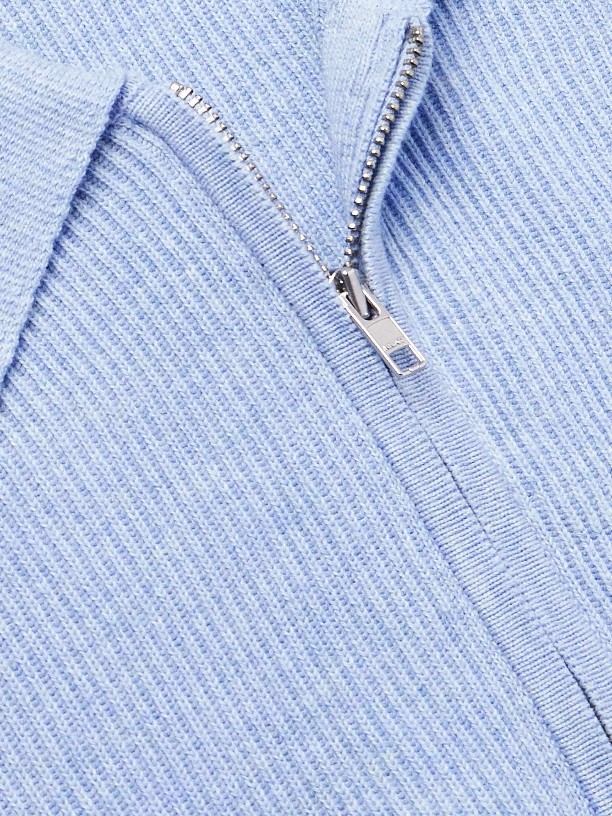 Hansie 6600 Ribbed Organic Cotton Half-Zip Polo Shirt view