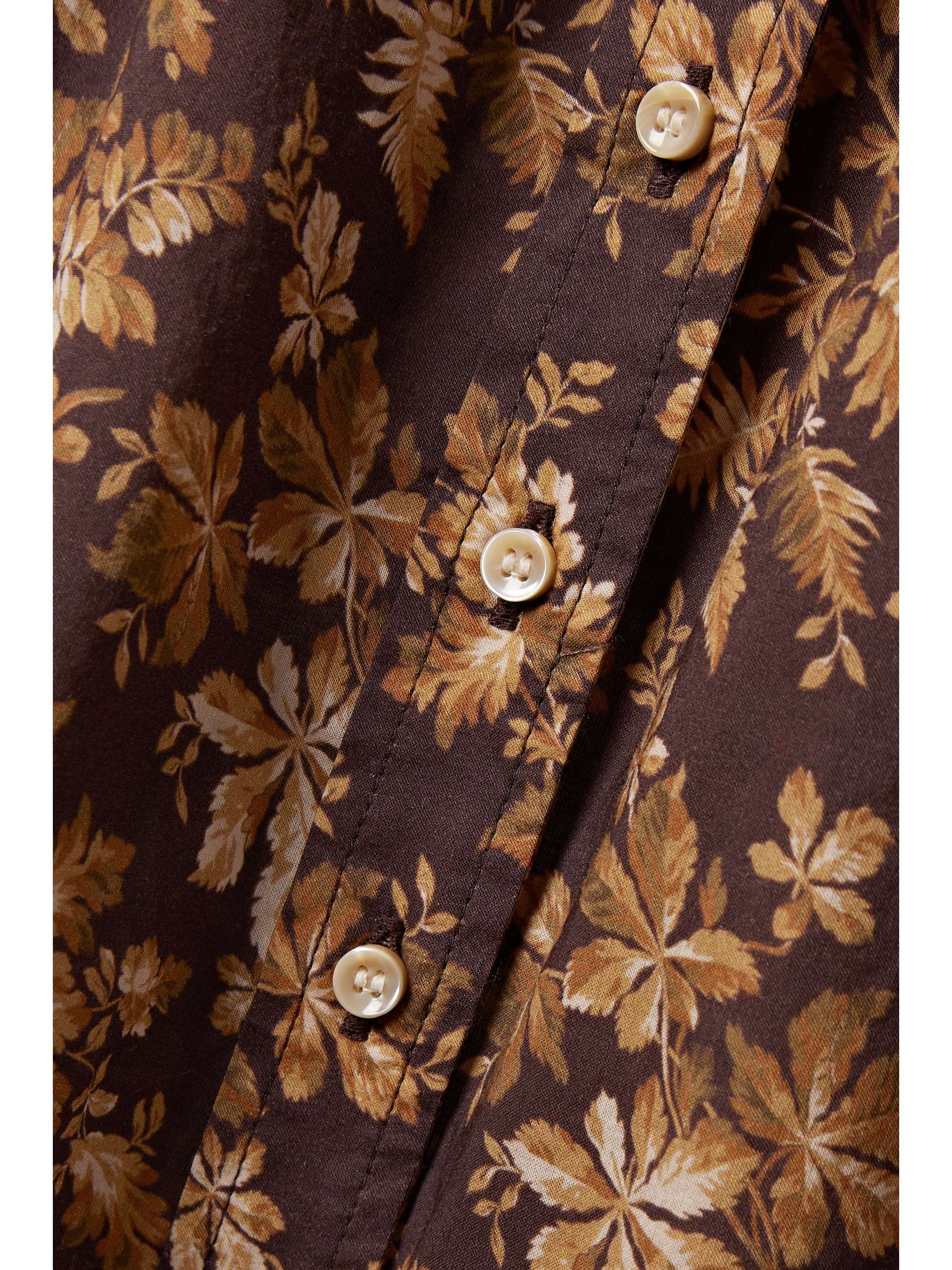 + NET SUSTAIN Norma pussy-bow floral-print cotton-poplin blouse view