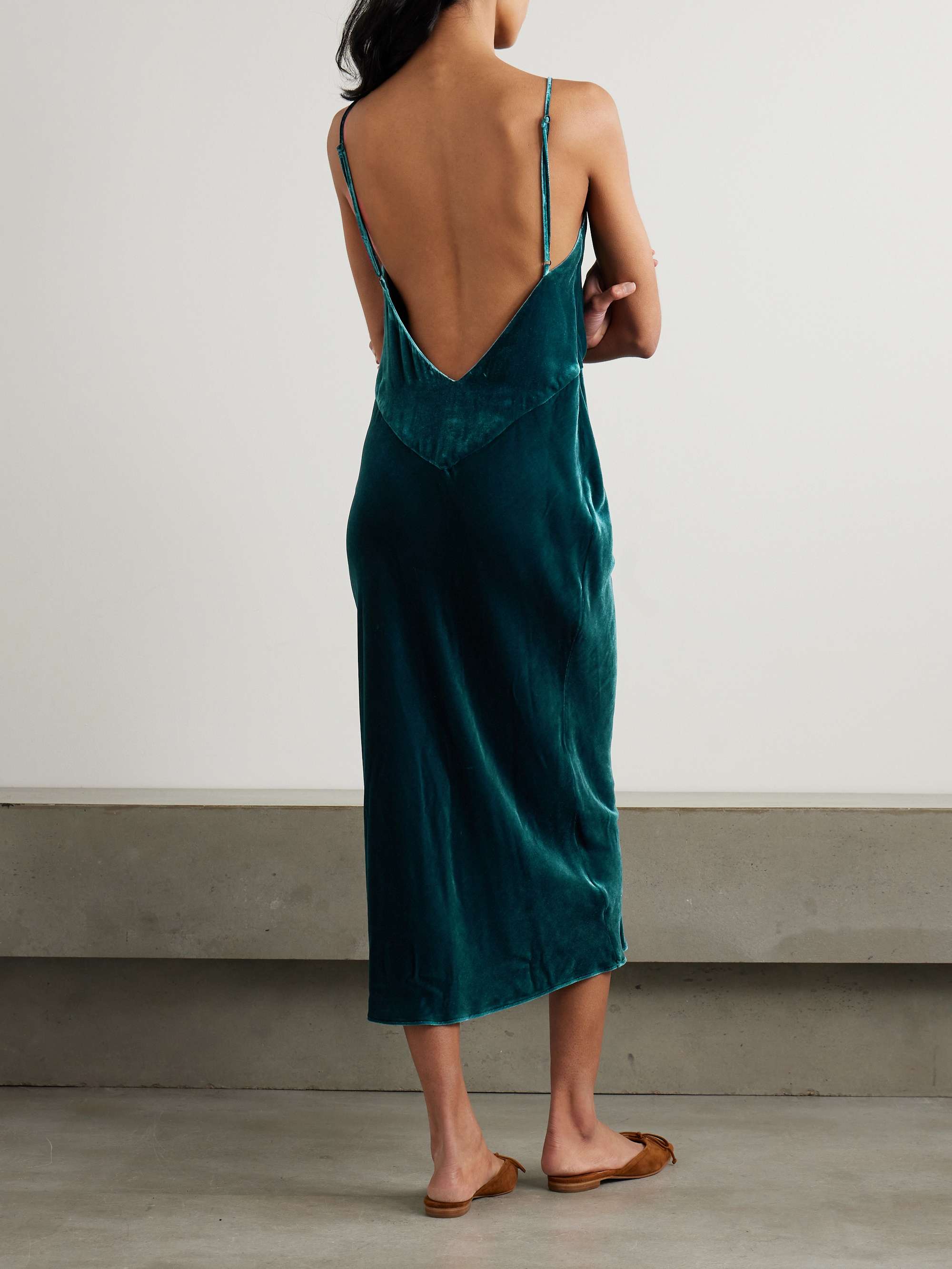 Issa velvet midi dress view