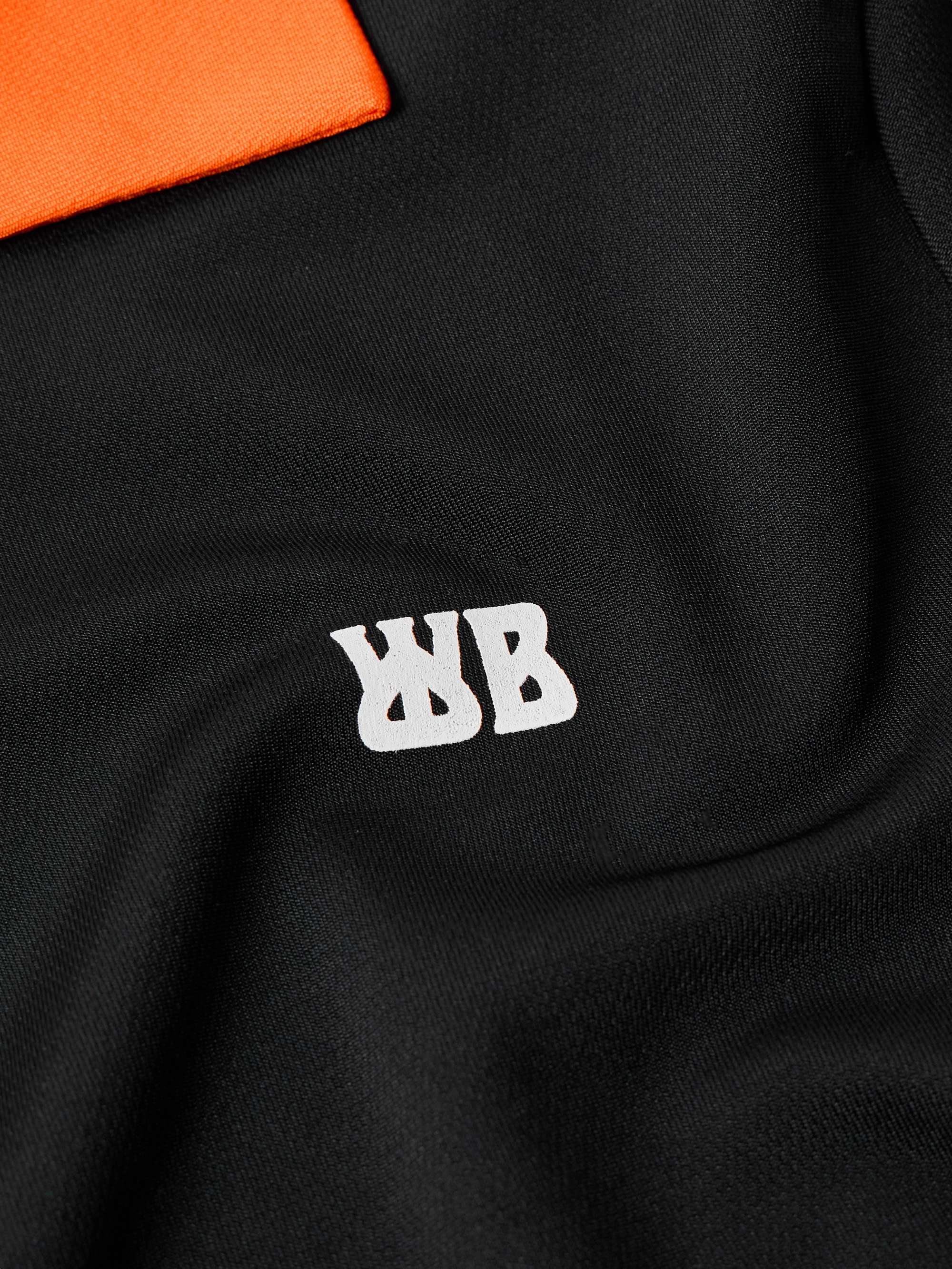 Slim-Fit Logo-Appliquéd Two-Tone Tech-Jersey Polo Shirt view