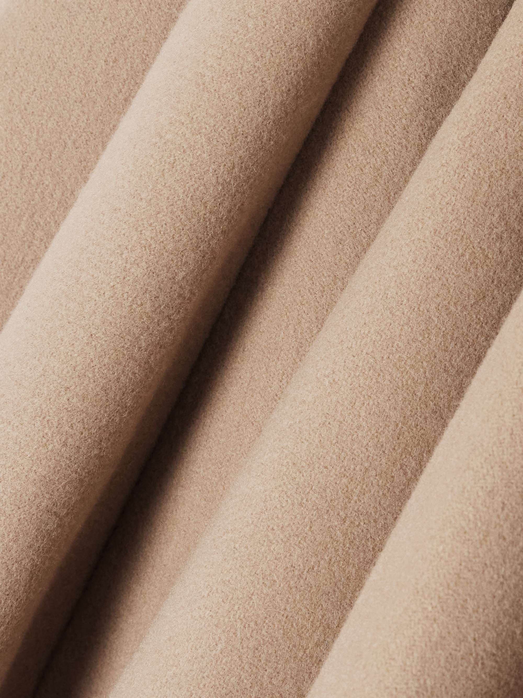 Pleated brushed wool and cashmere-blend mini skirt view