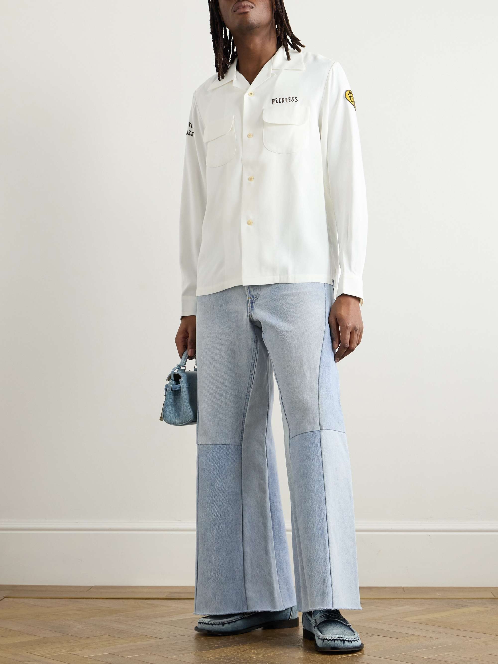 Flared Patchwork Jeans view