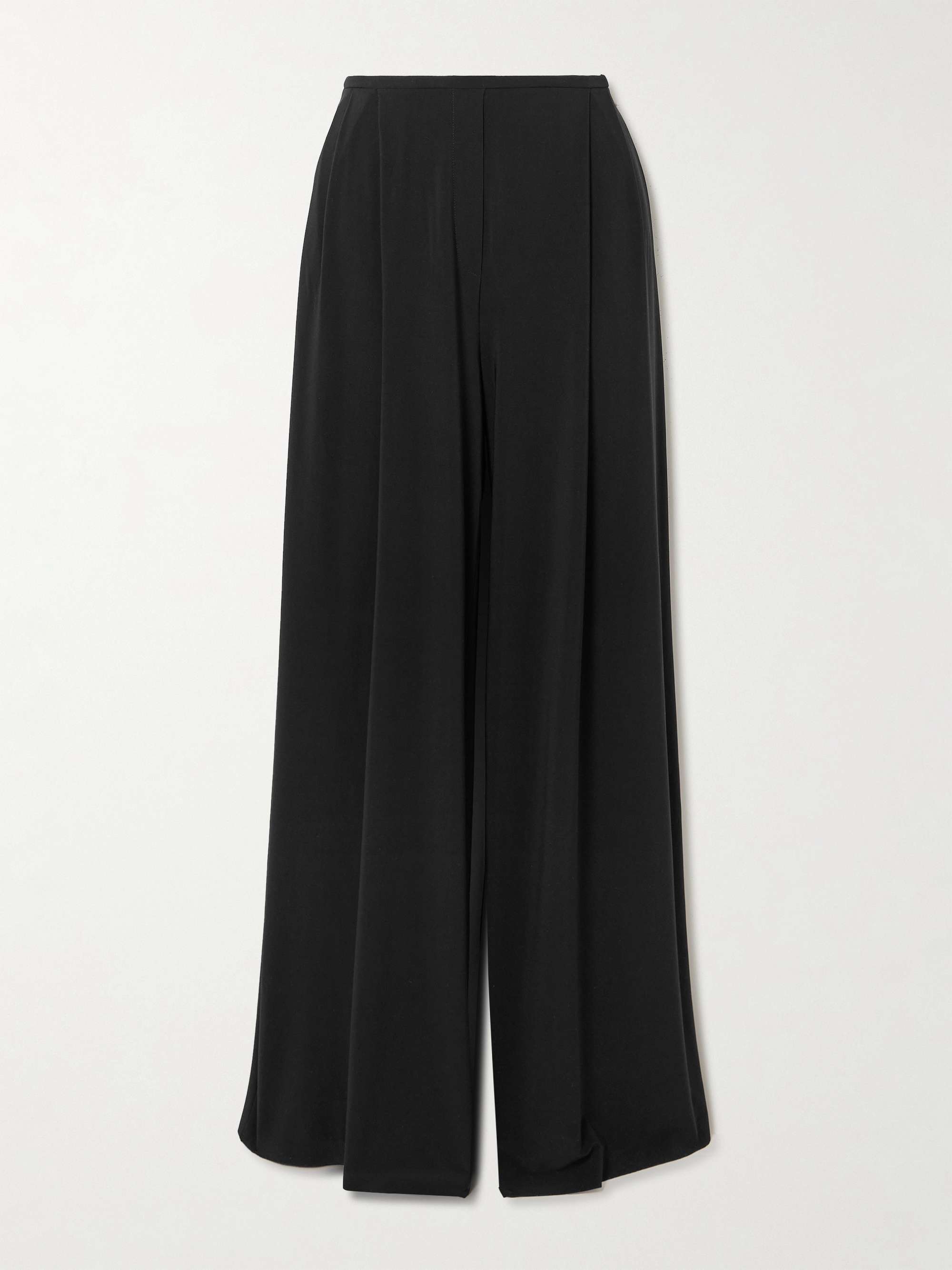 Pleated stretch-jersey wide-leg pants view