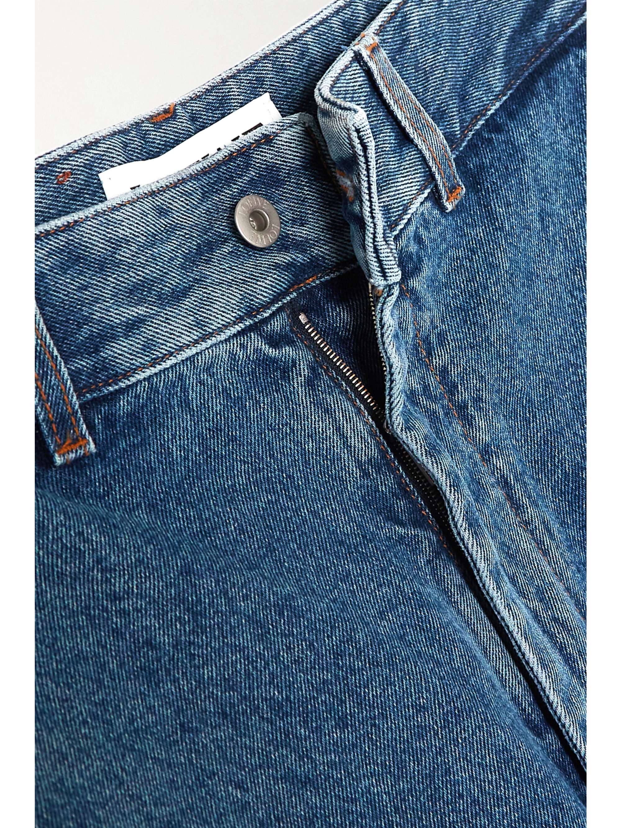 Anagram appliquéd high-rise wide-leg jeans view