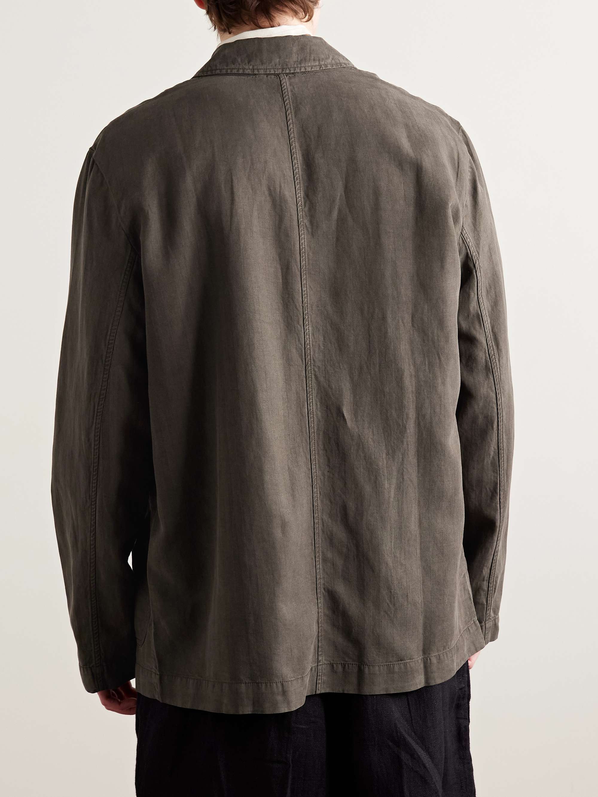 Lima Unstructured Lyocell, Linen and Cotton-Blend Blazer view