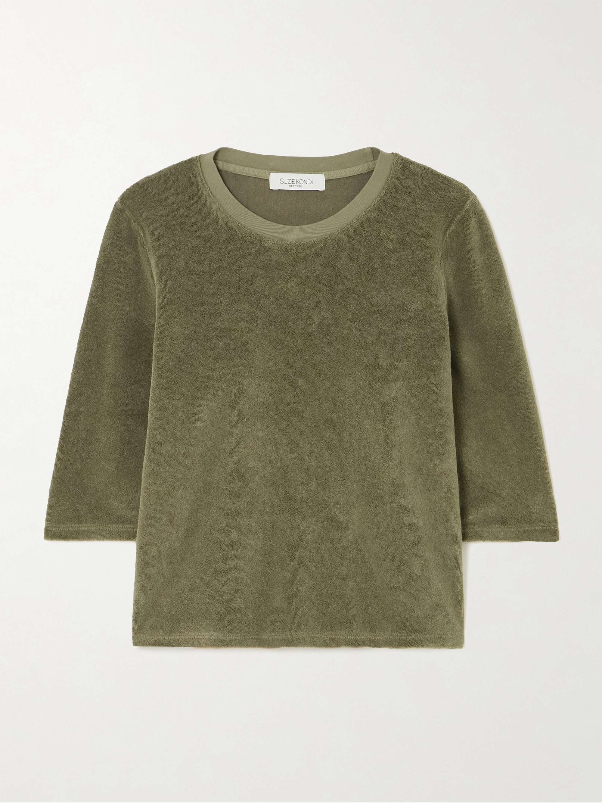 Corfu cotton-blend terry T-shirt view