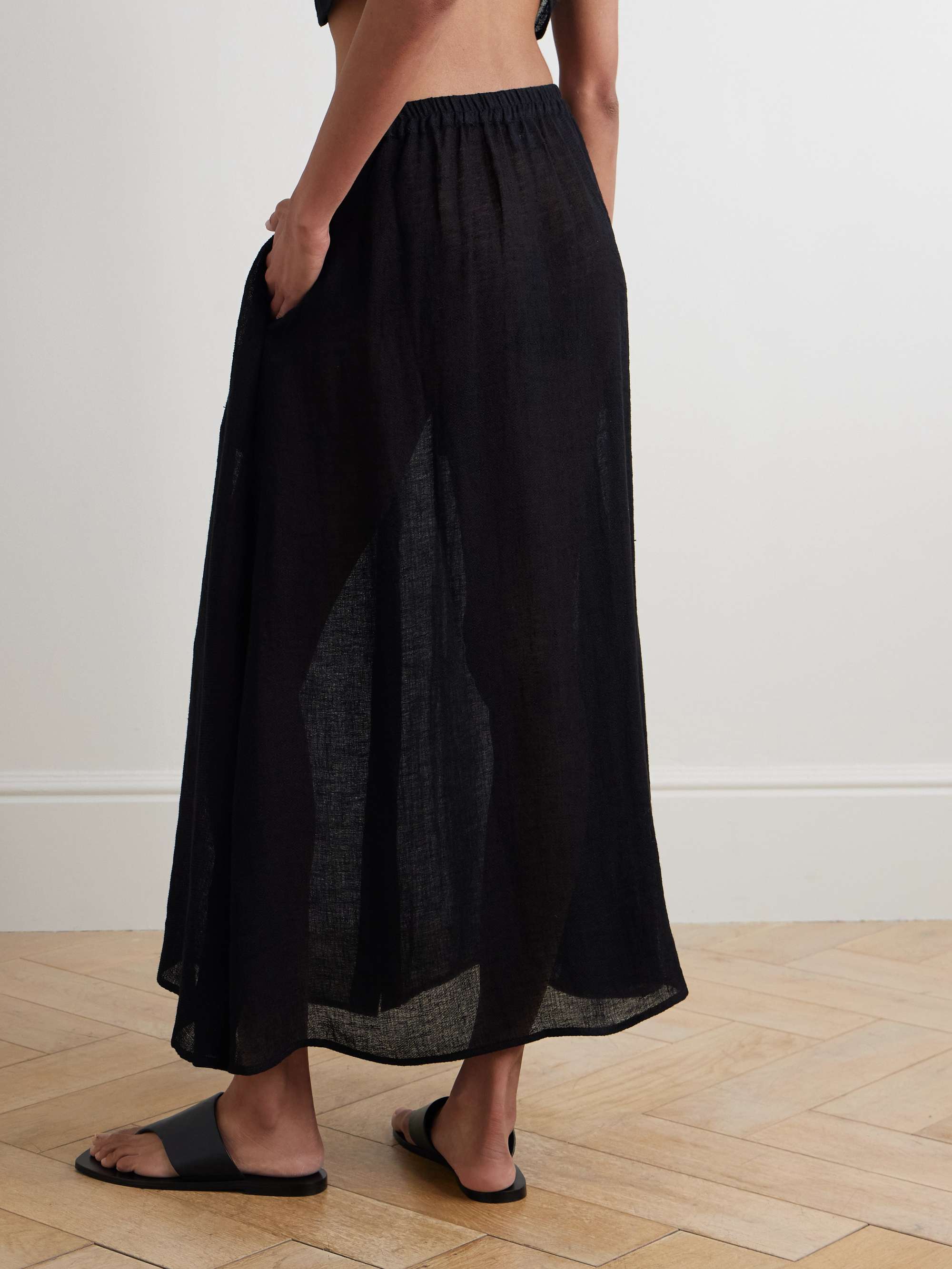 Hays linen-gauze midi skirt view