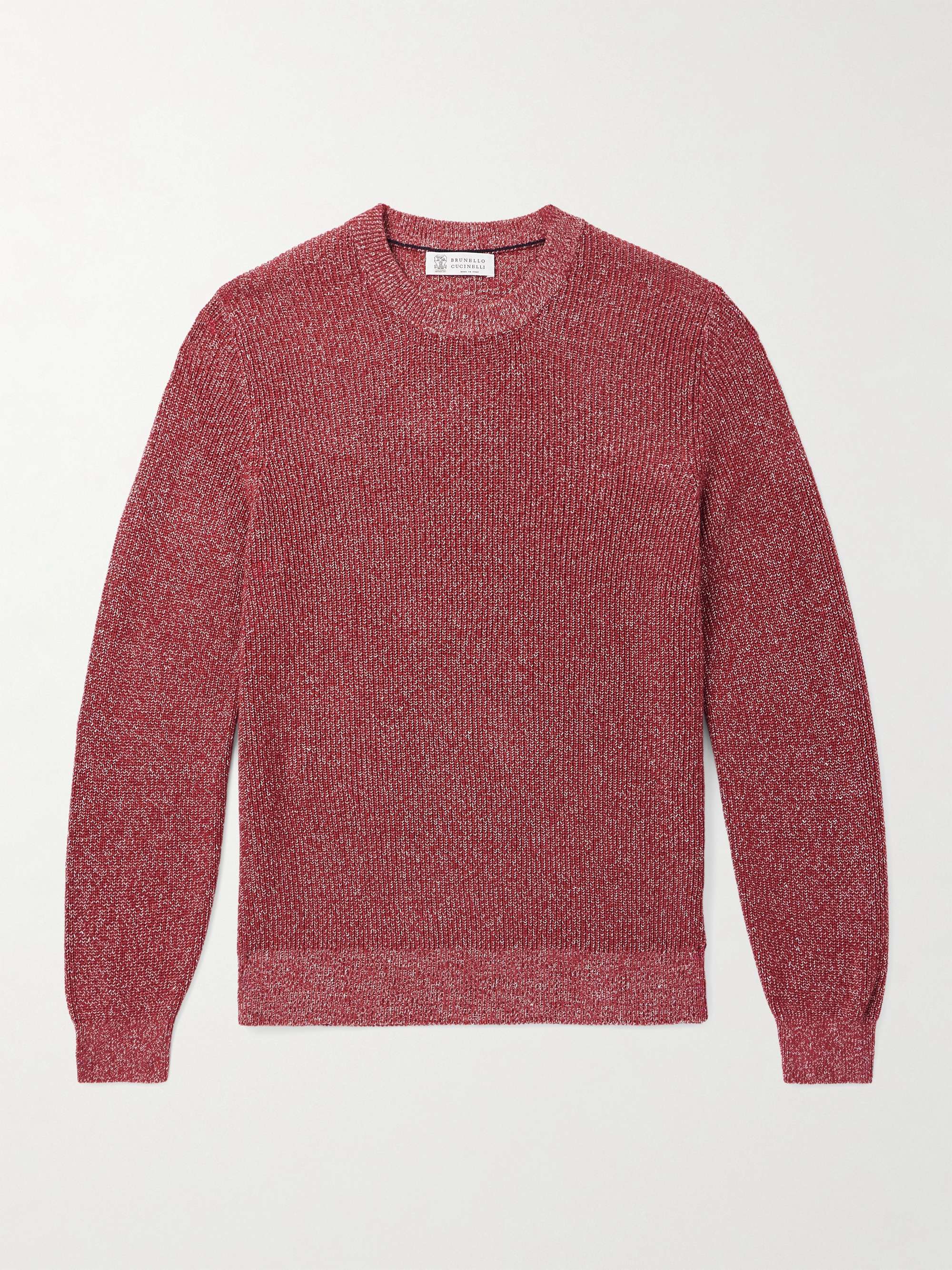 Ribbed Cotton and Linen-Blend Sweater view