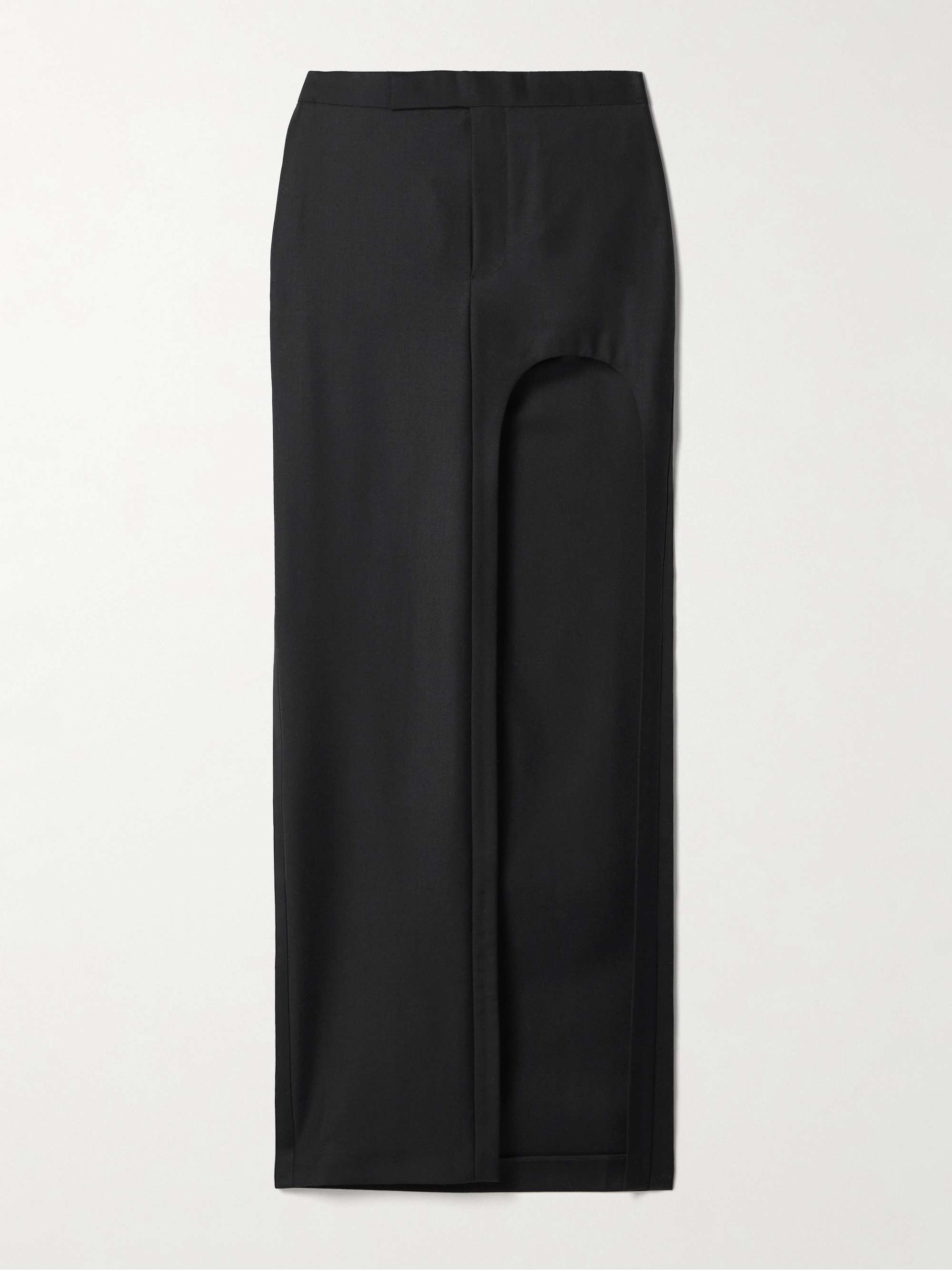 Copeland asymmetric wool-twill skirt view