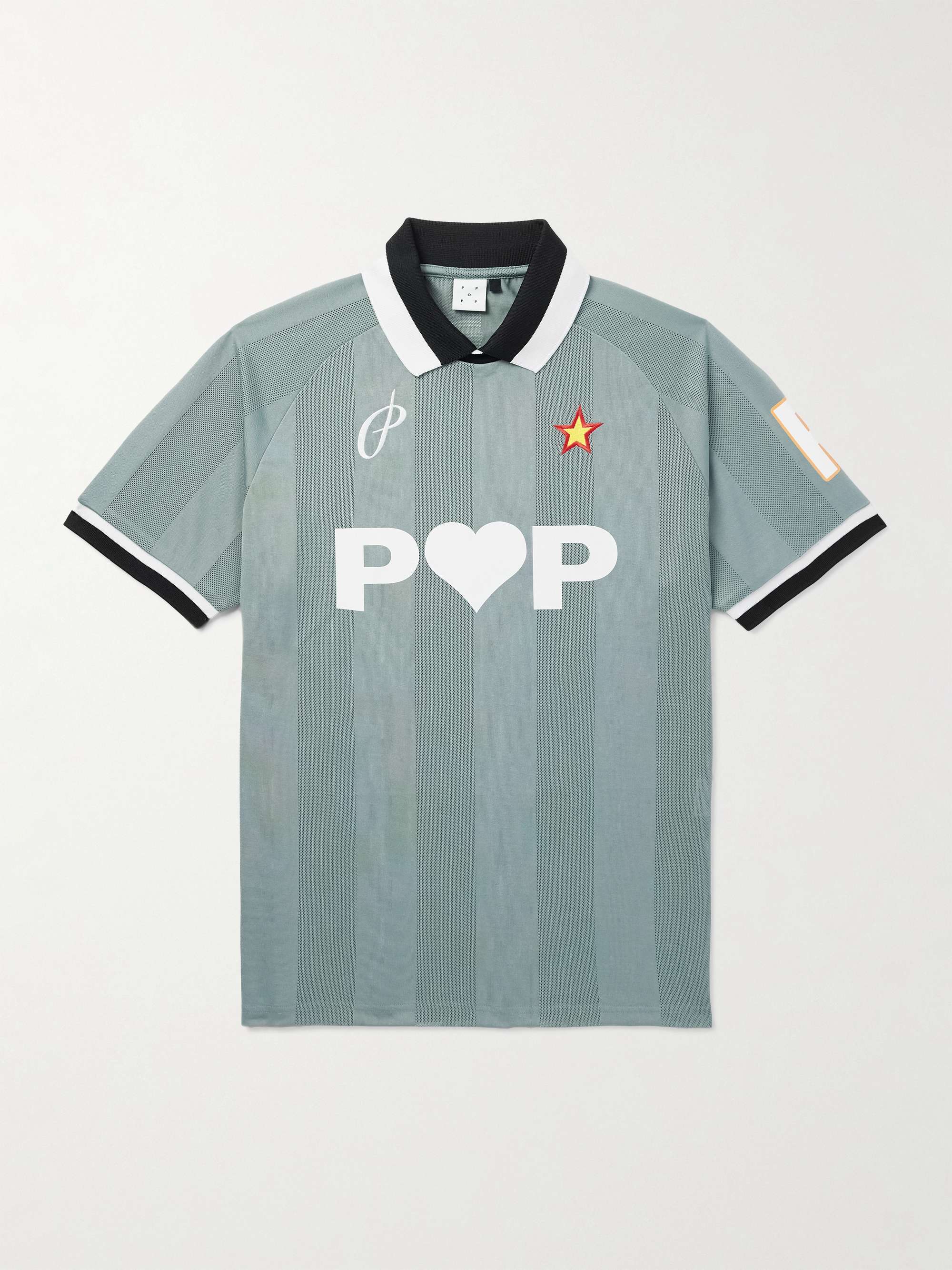 Sportif Logo-Detailed Appliquéd Mesh and Jersey T-Shirt view