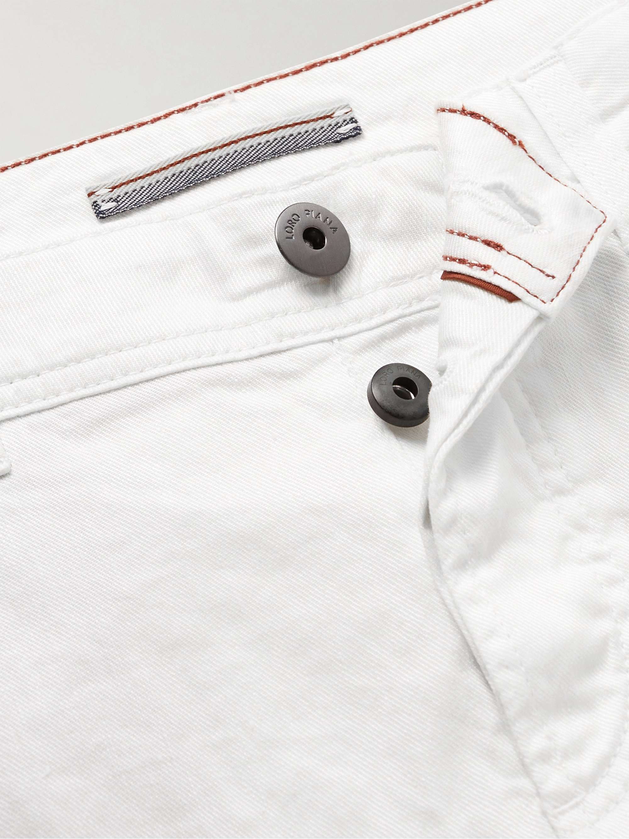 Slim-Fit Linen-Blend Twill Trousers view