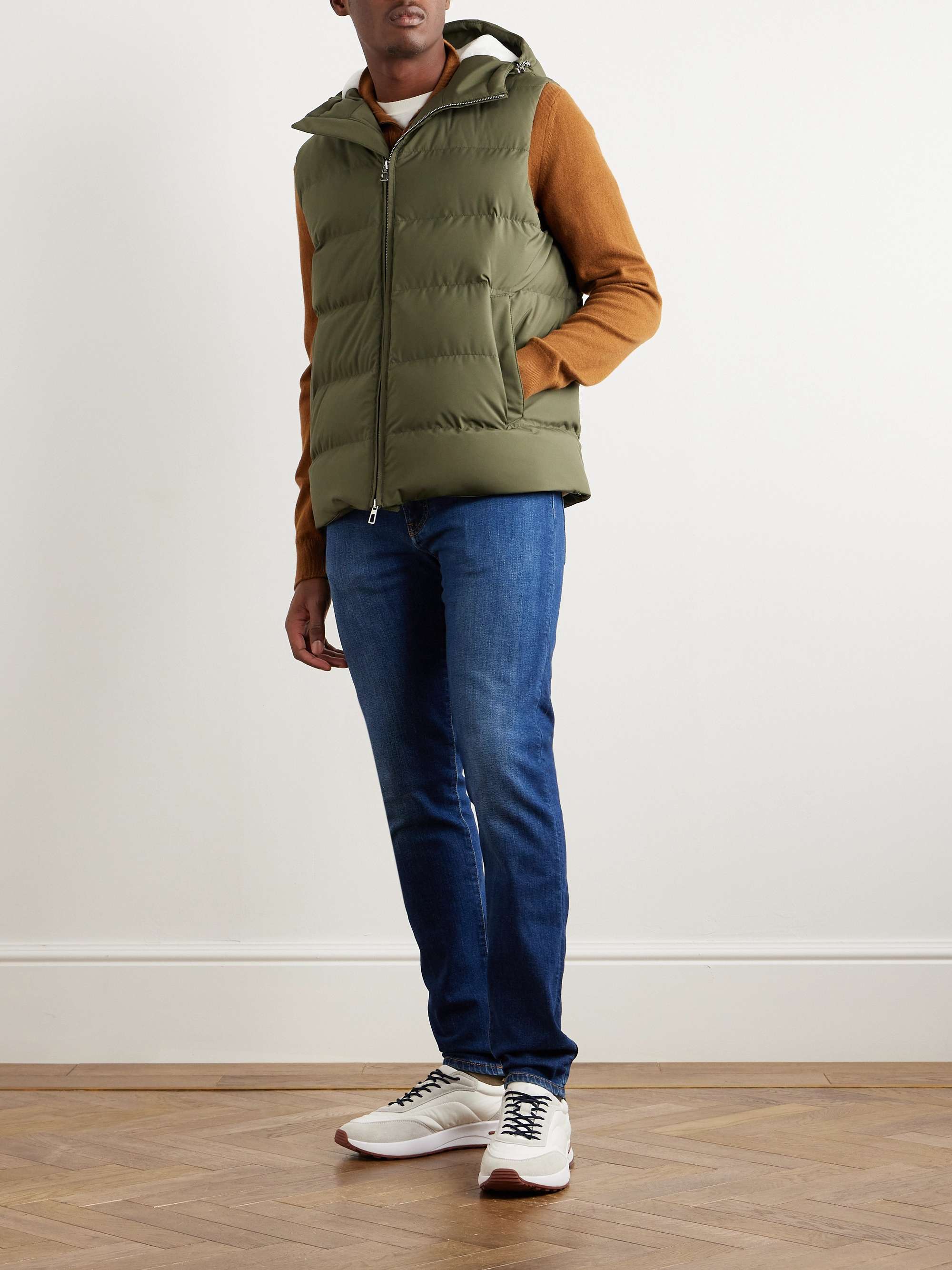 Quilted Padded Shell Hooded Gilet view