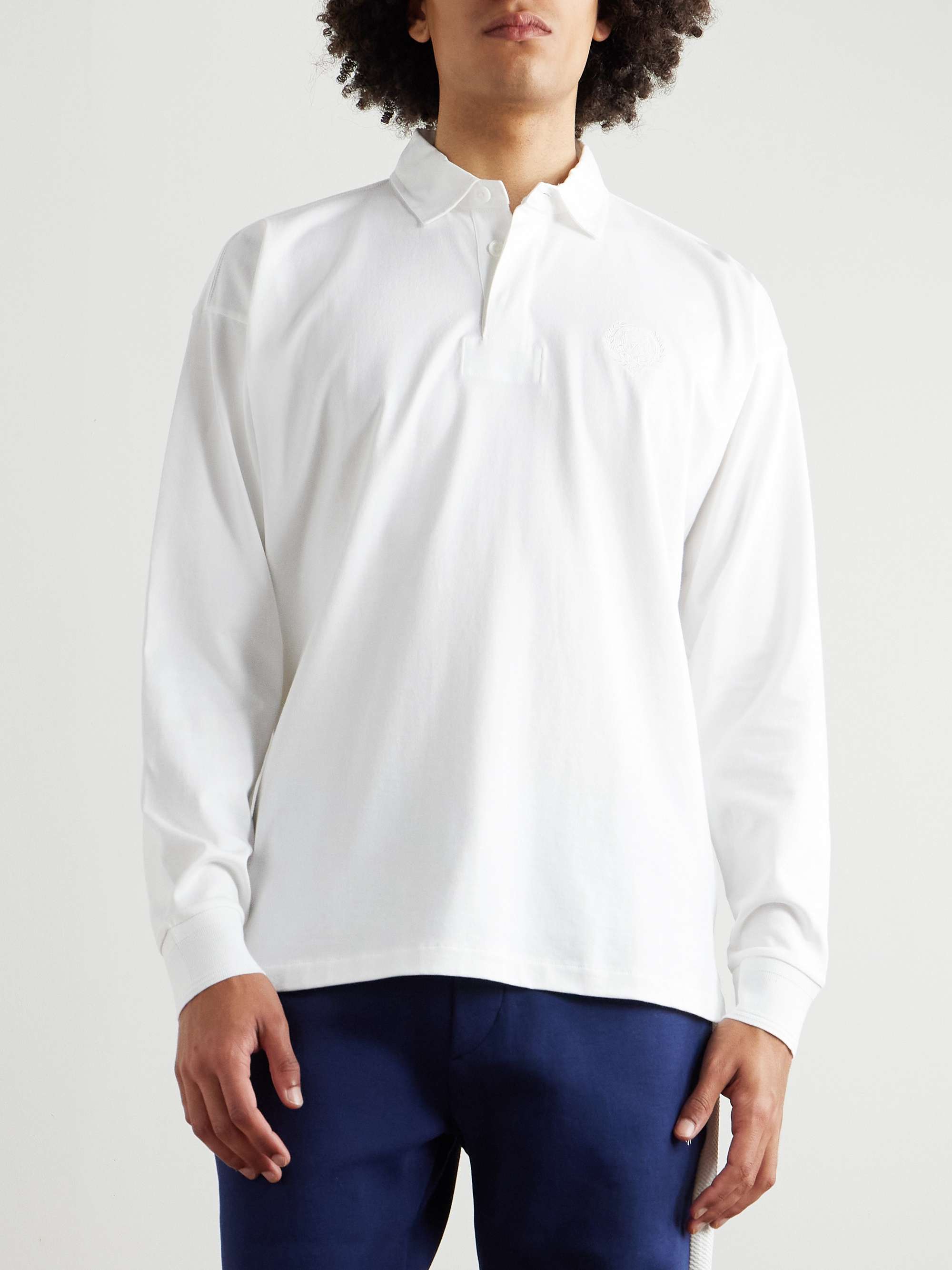+ Wimbledon Logo-Embroidered Cotton-Jersey Polo Shirt view