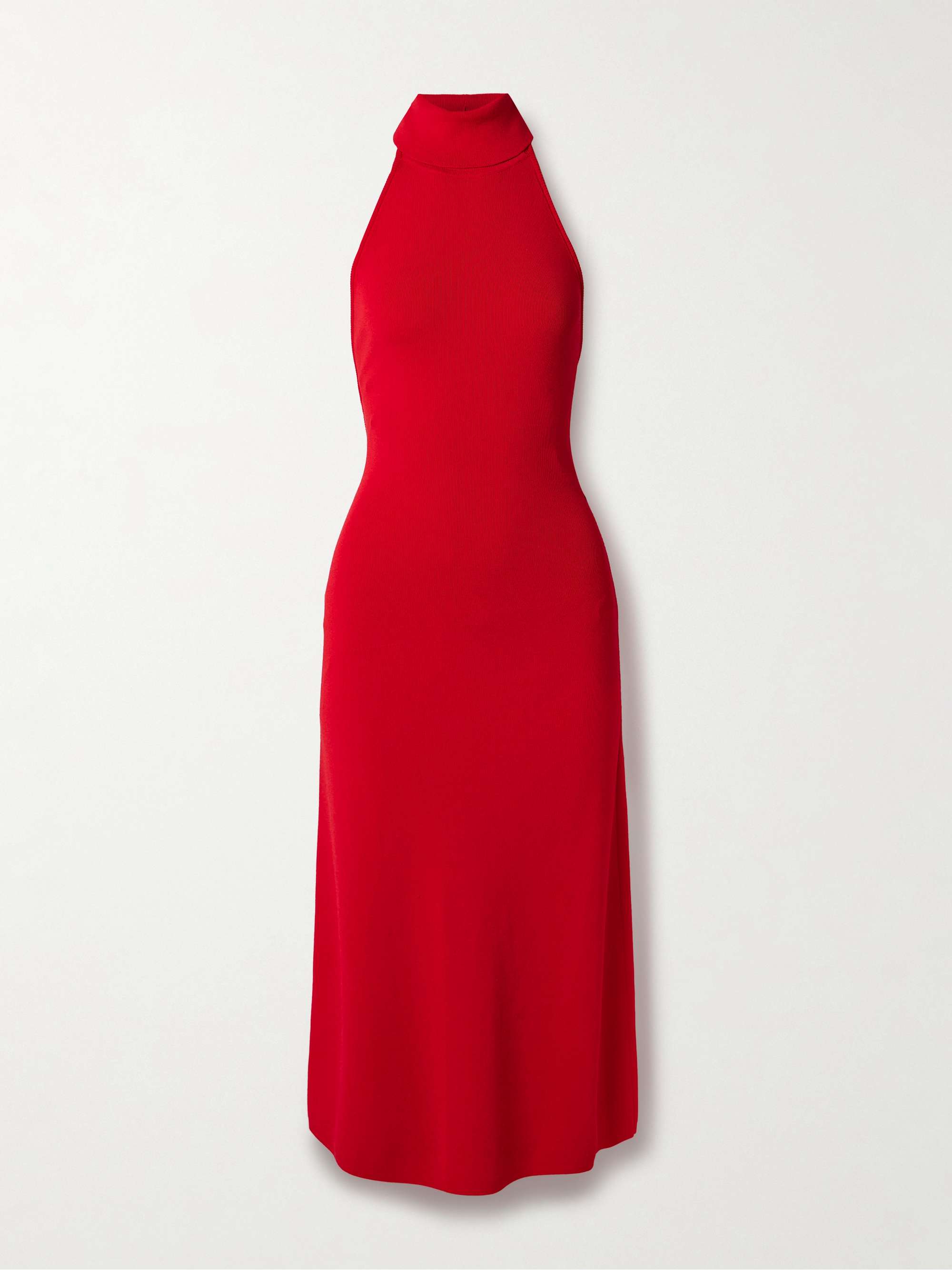 Katara knitted open-back turtleneck midi dress view