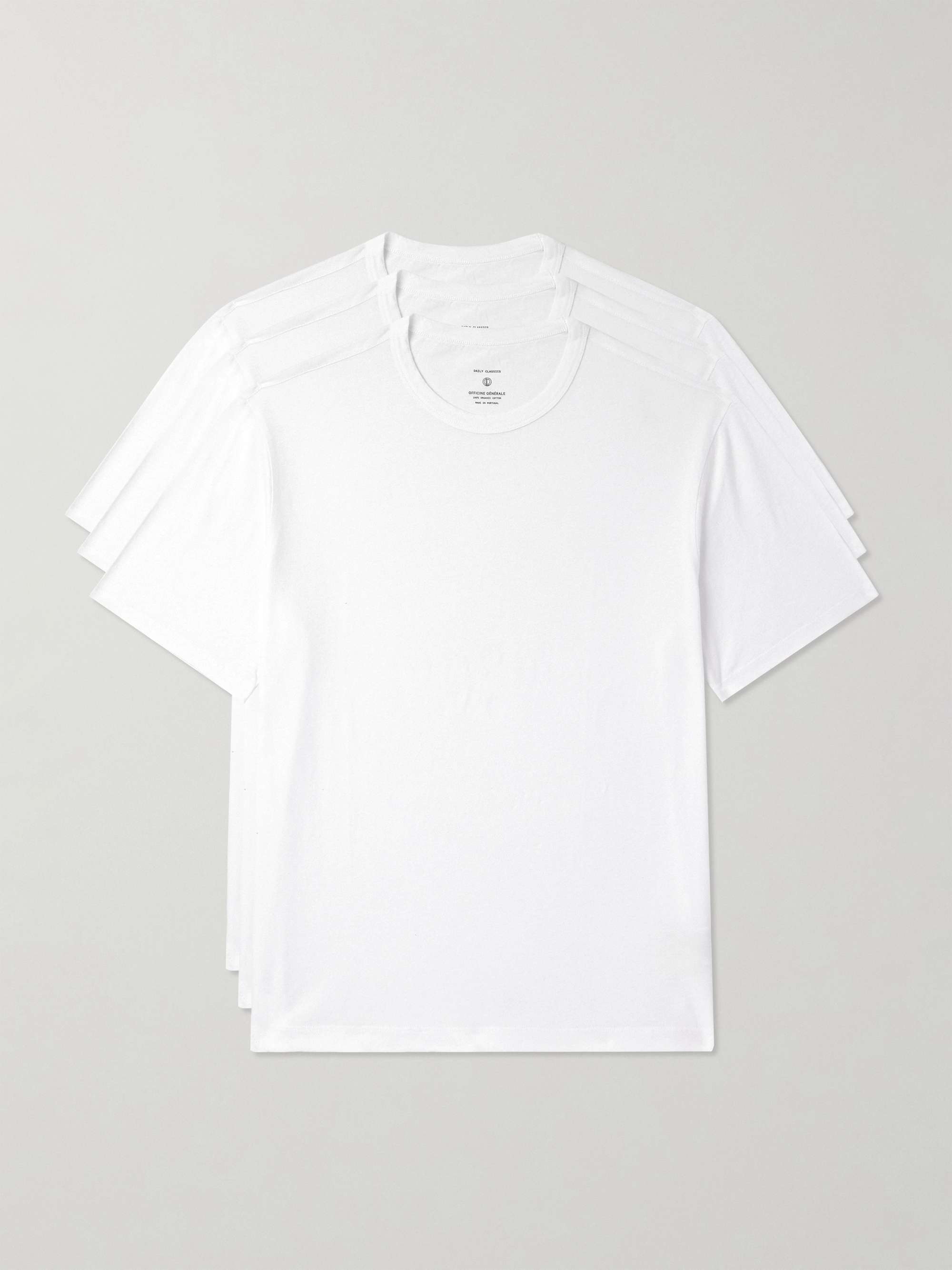 Three-Pack Organic Cotton-Jersey T-Shirts view