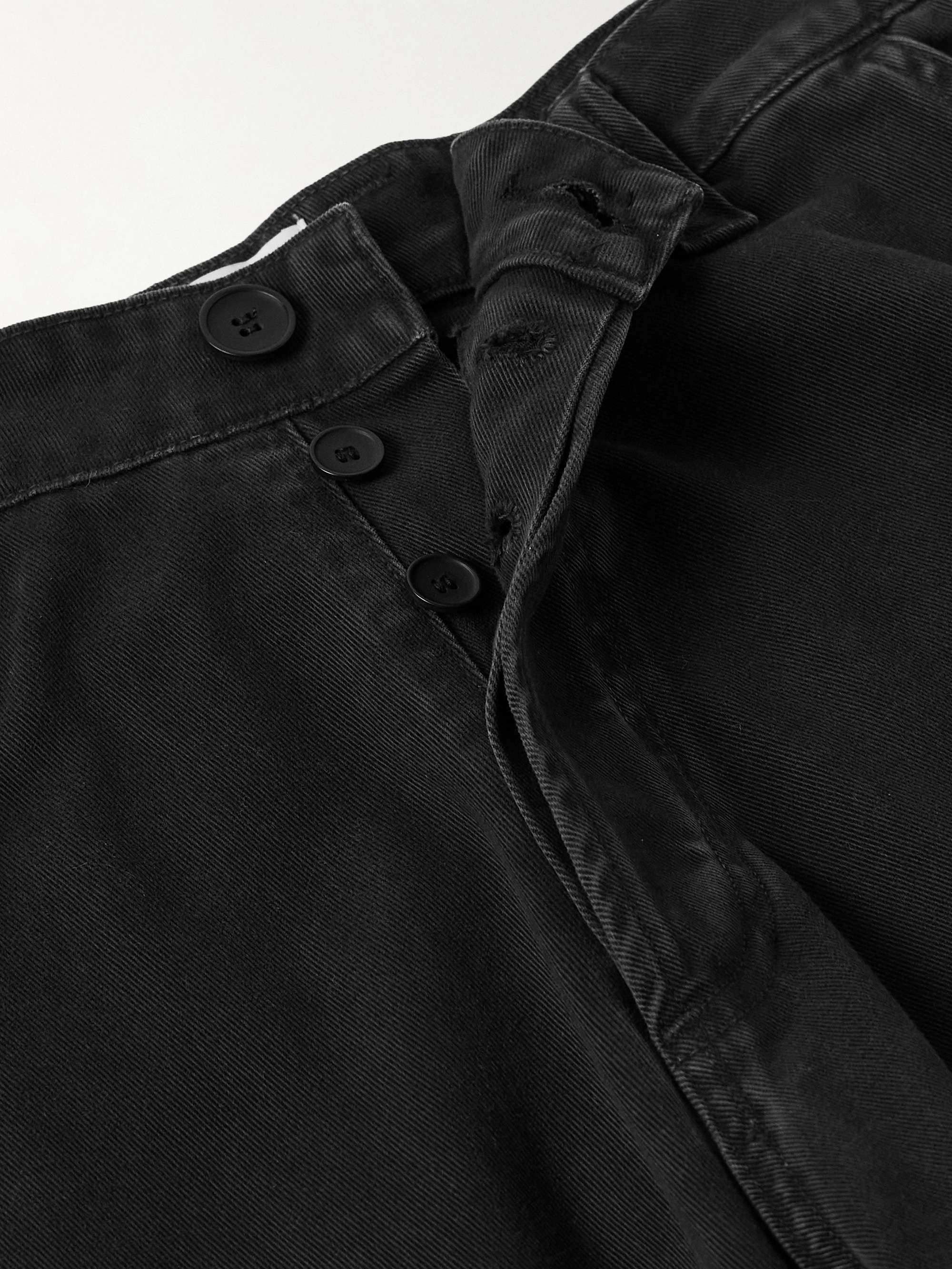 Wilson Wide-Leg Cotton-Twill Cargo Trousers view