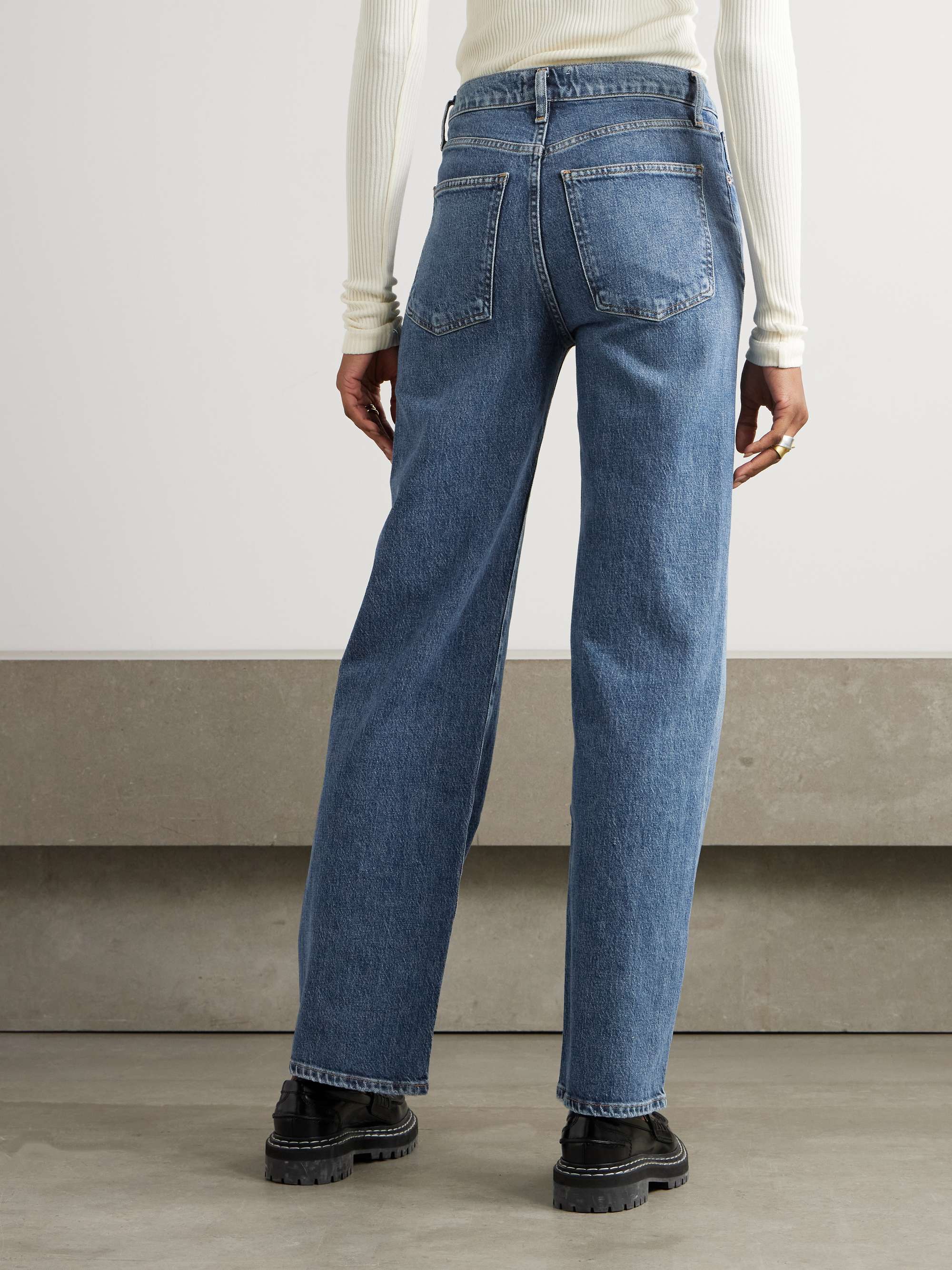 Harper high-rise wide-leg jeans view