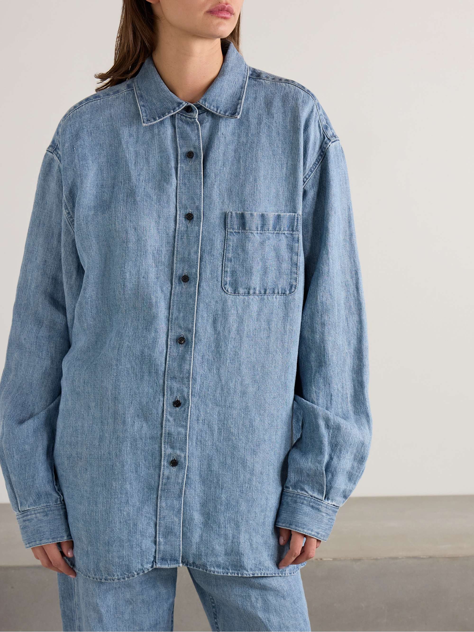 Nesson linen-chambray shirt view