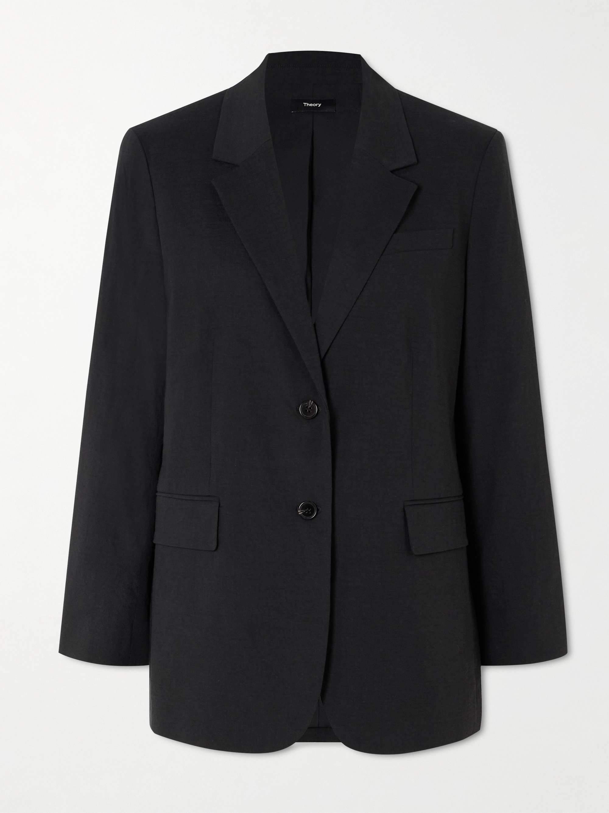 Linen-blend blazer view