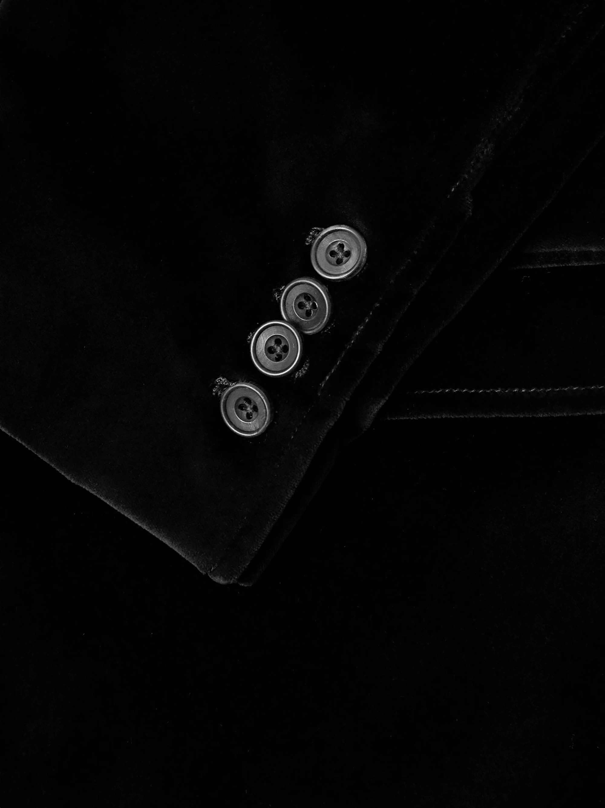 Nehru-Collar Cotton-Velvet Suit Jacket view