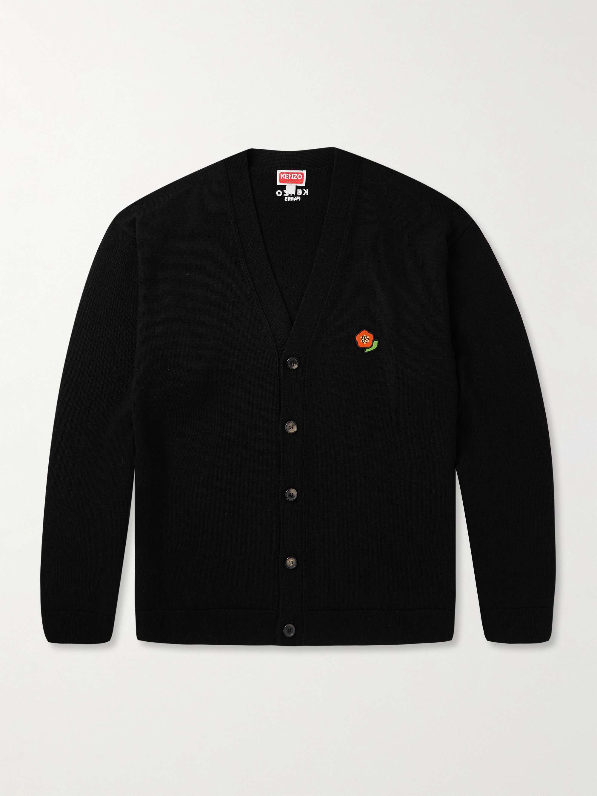 Pop Logo-Appliquéd Wool Cardigan view