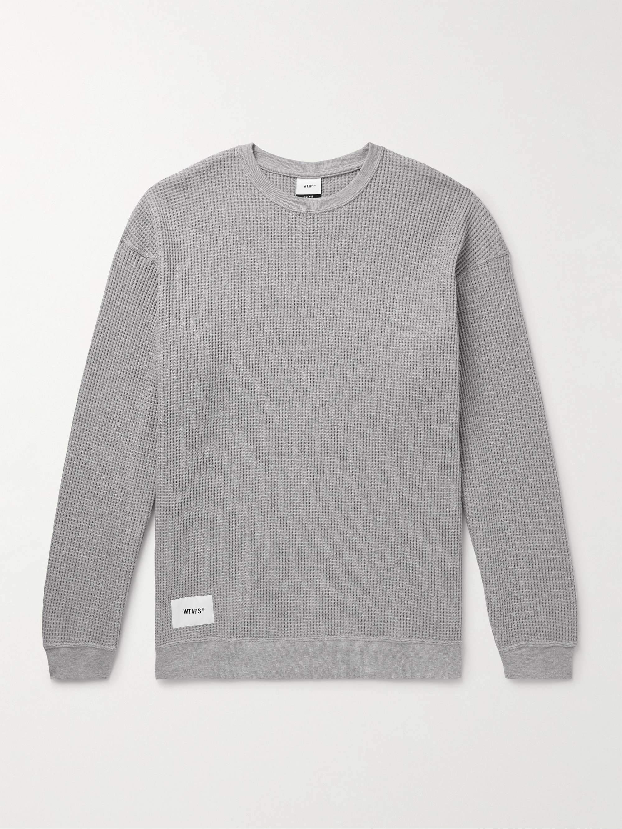 Logo-Appliquéd Waffle-Knit Cotton T-Shirt view