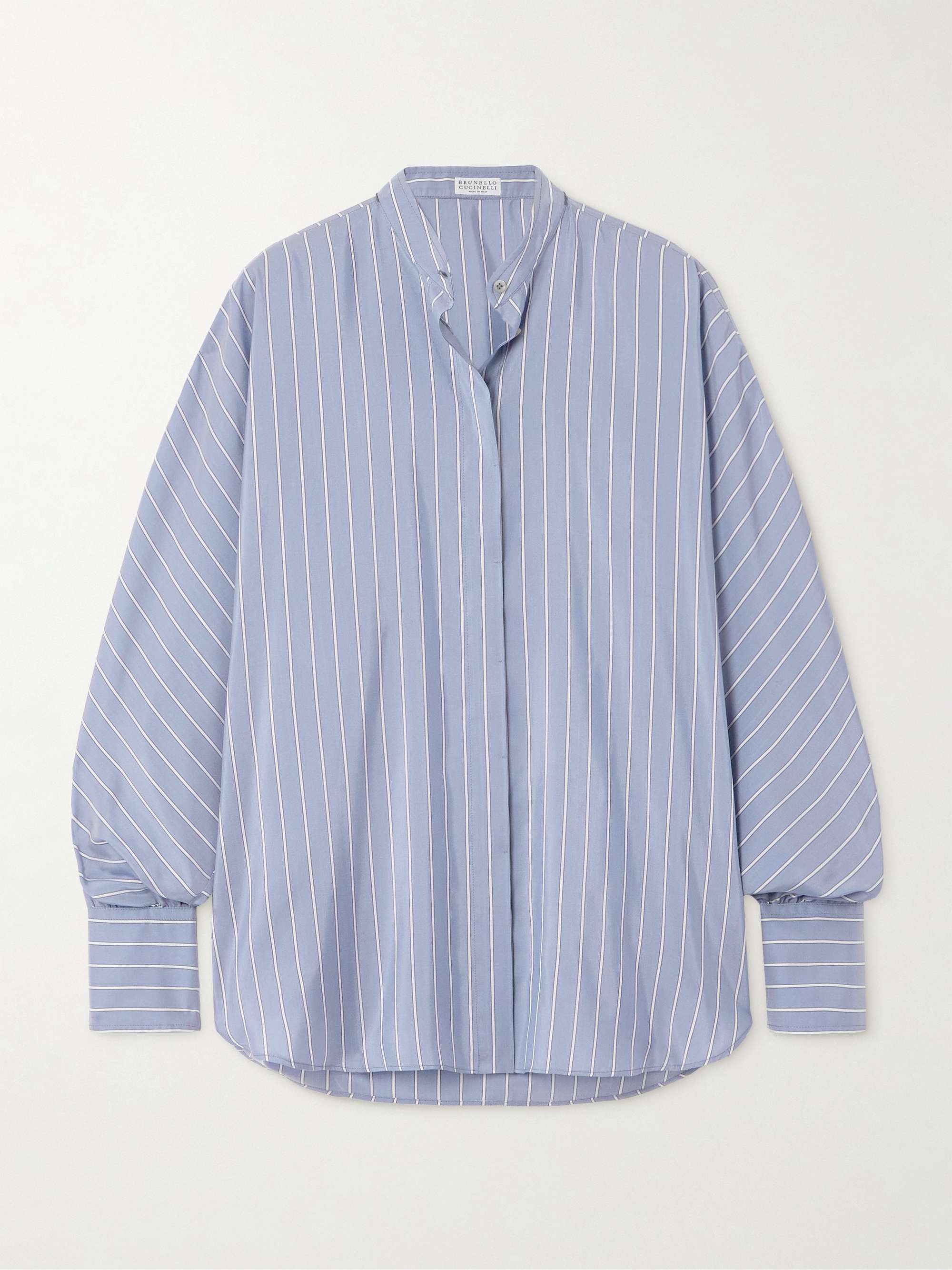 Striped silk shirt view