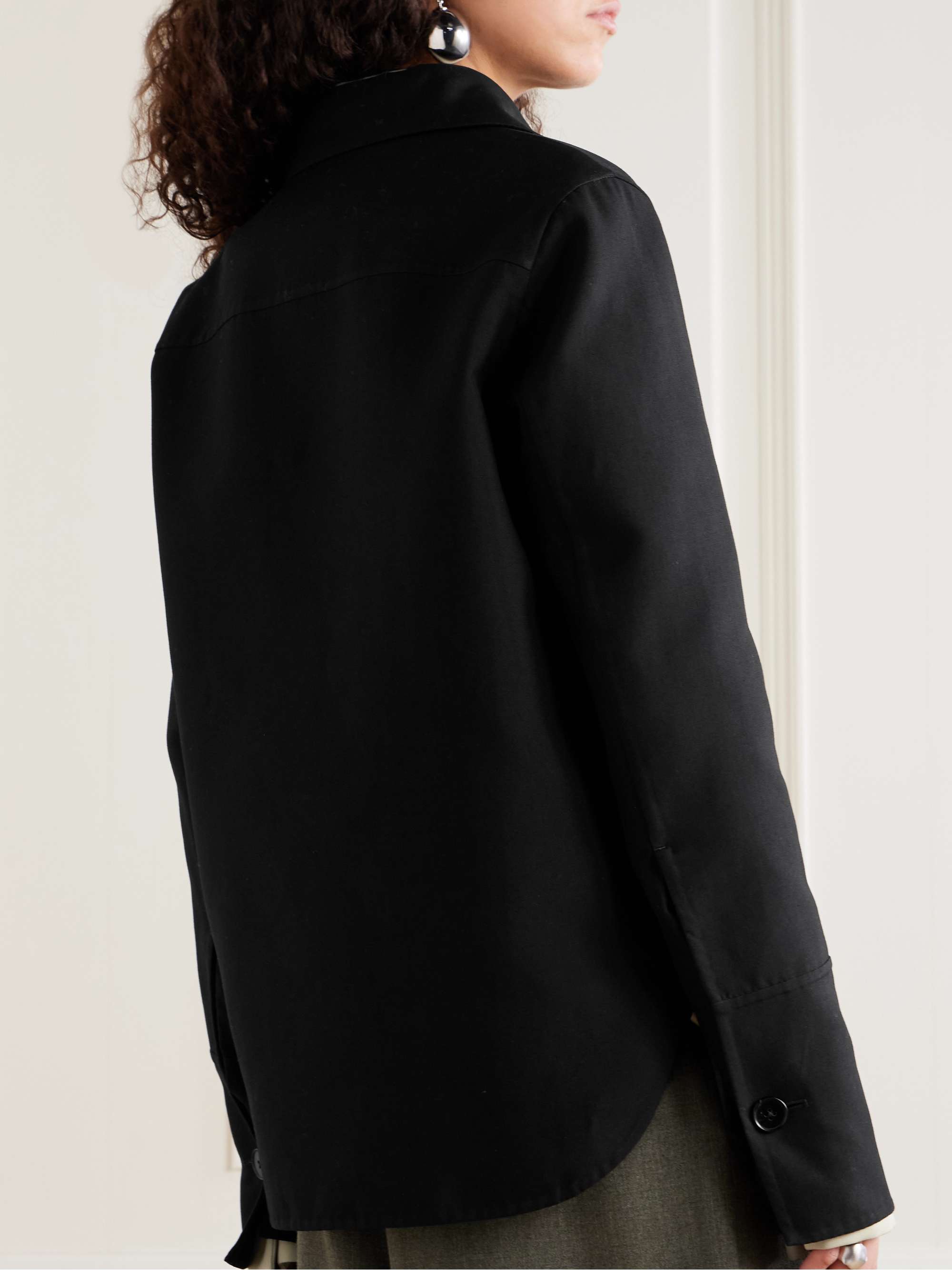 Cotton-blend twill jacket view