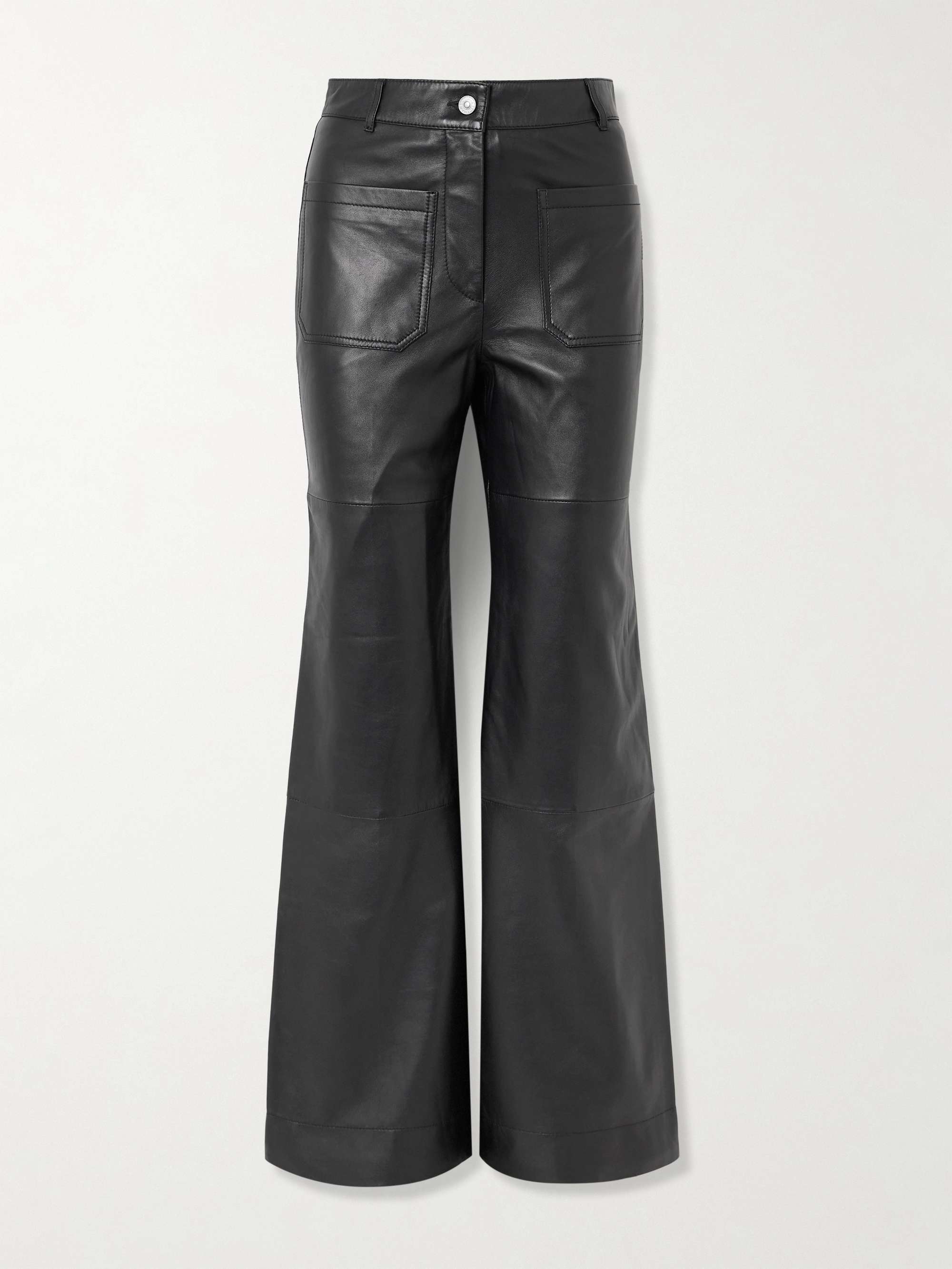 Alina leather flared pants view