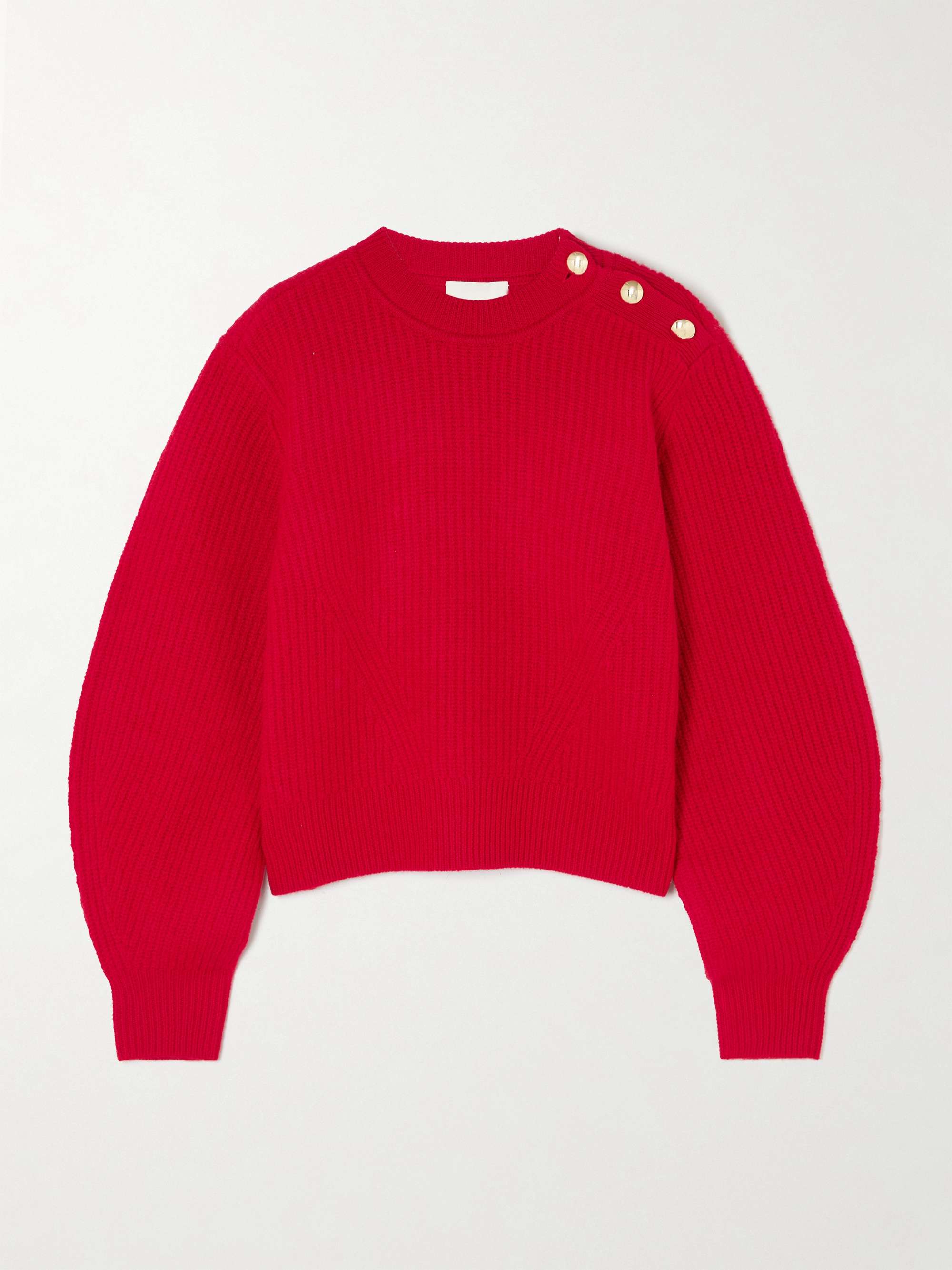 Nolly embellished ribbed-knit merino wool sweater view