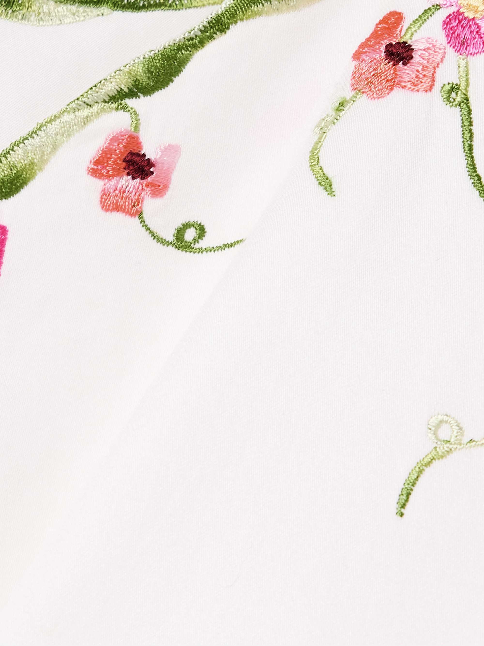 Garden embroidered cotton tank view