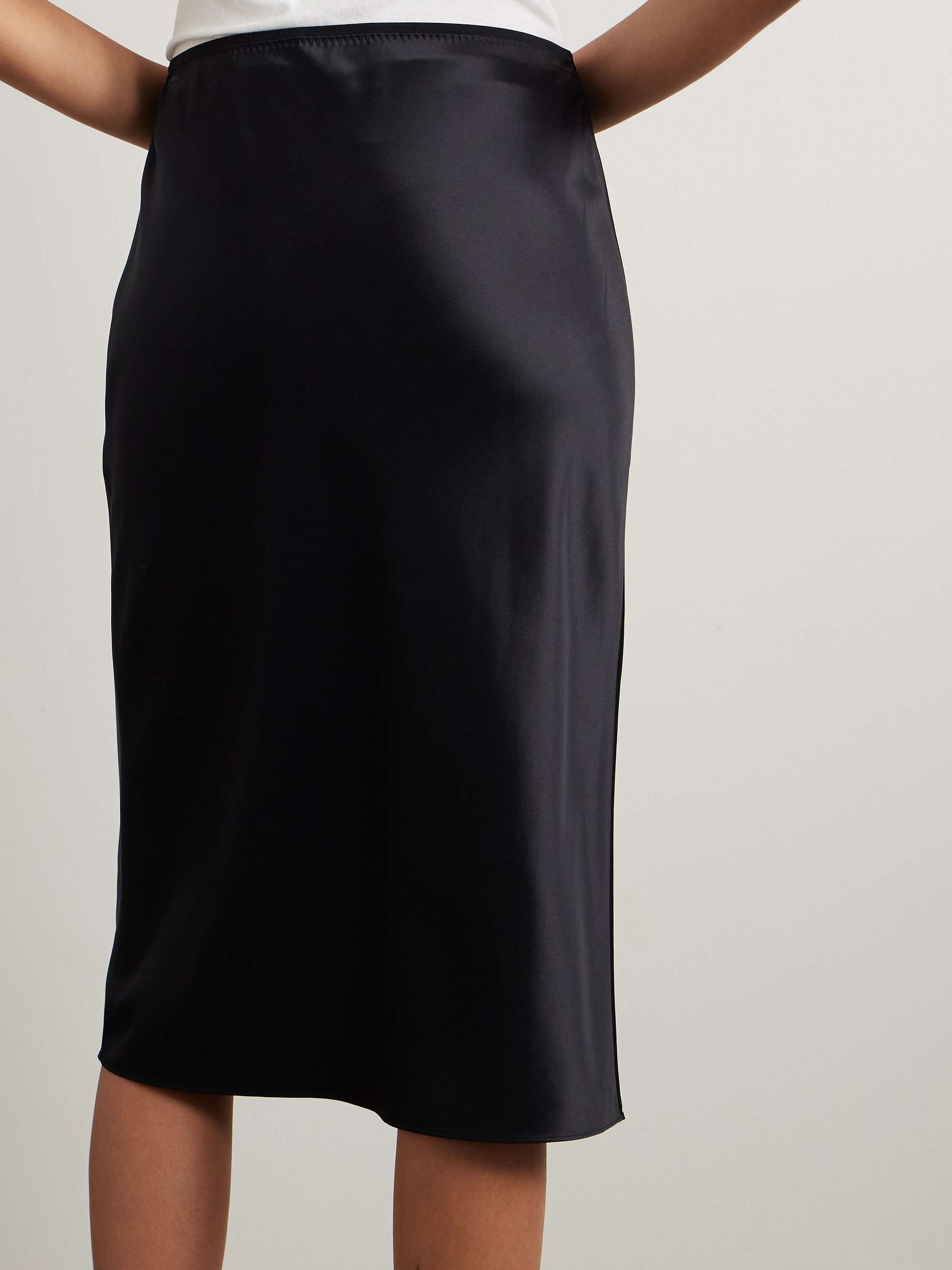 Isaak silk-satin midi skirt view